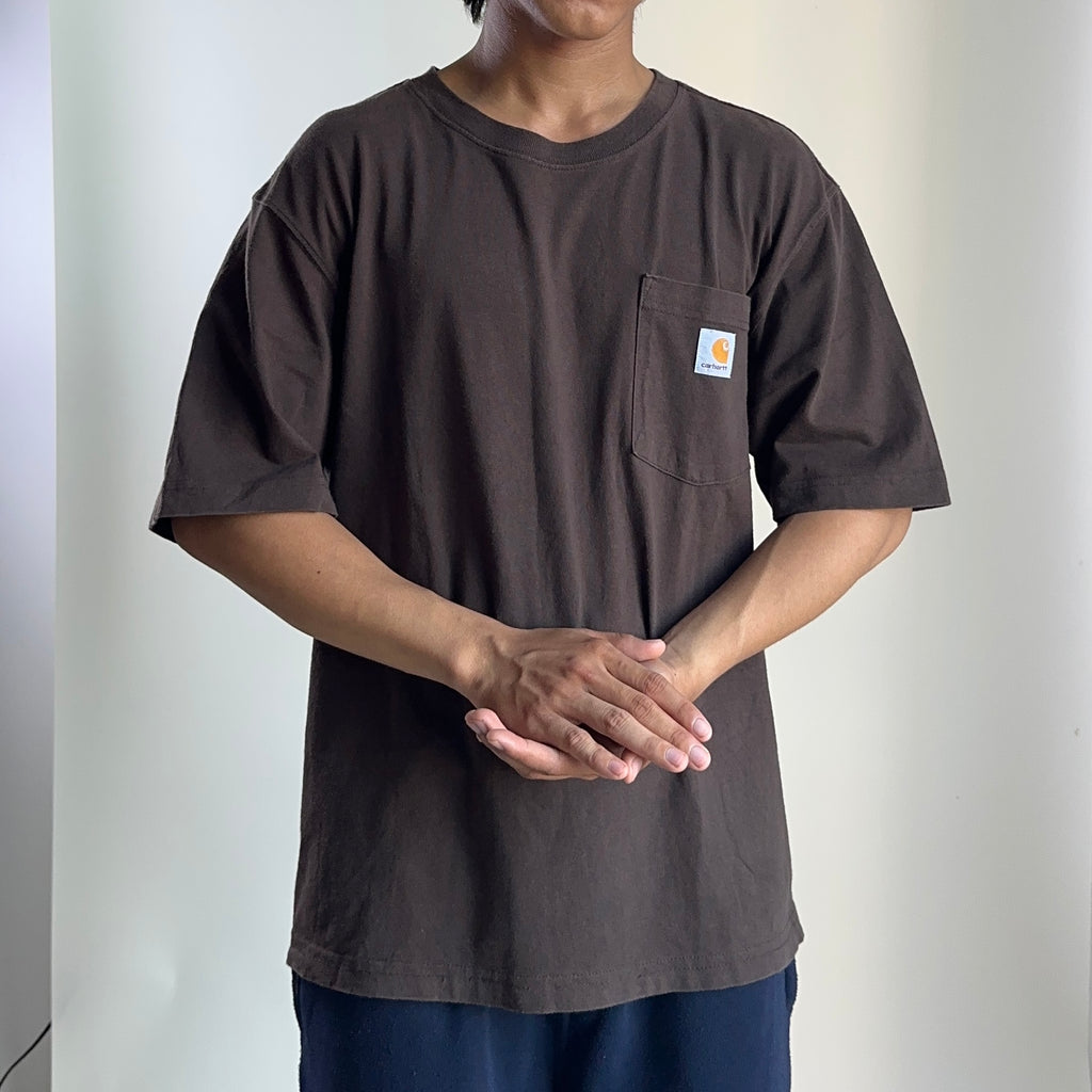 Carhartt K87 Pocket T-shirt Dark Brown (DKB) Medium