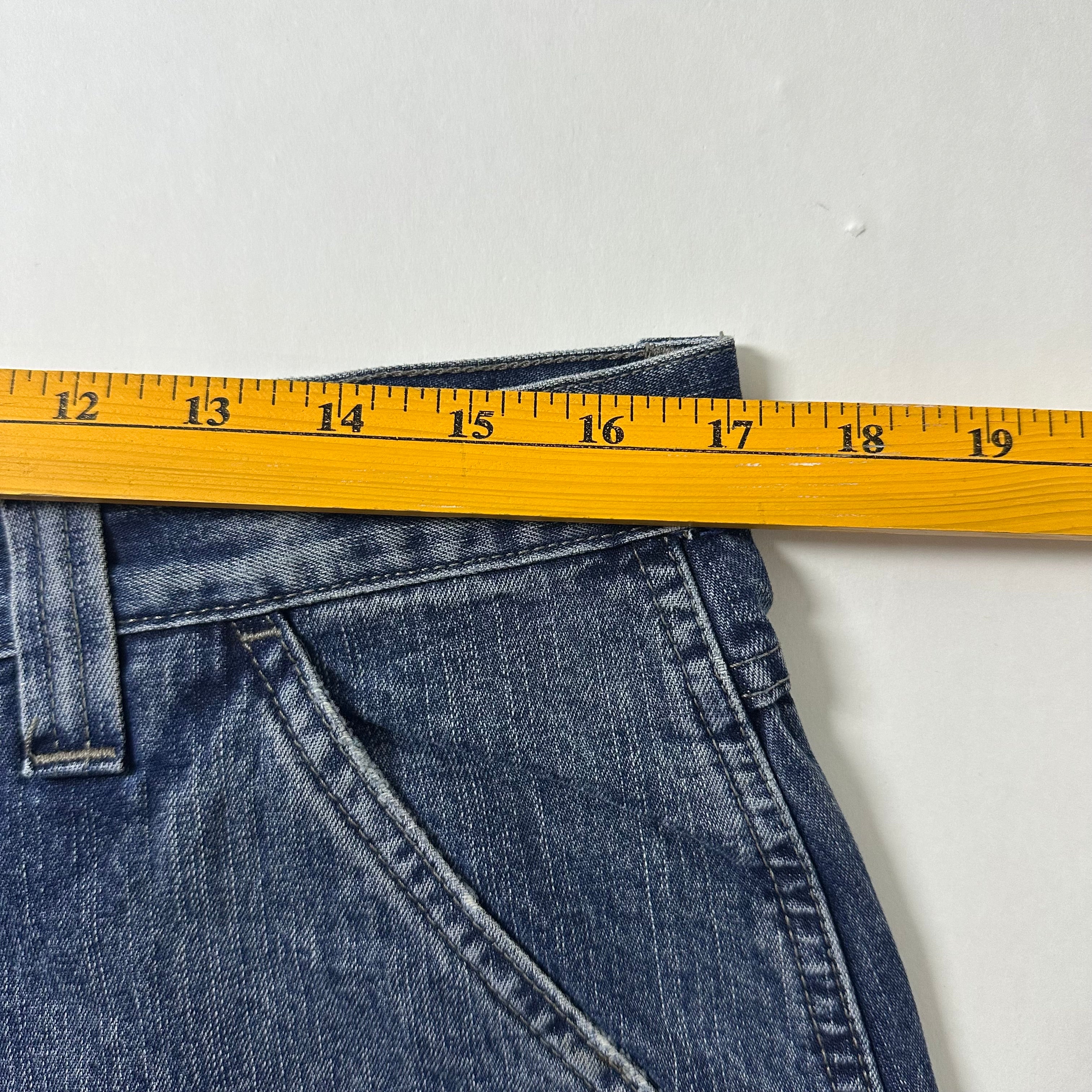 Wrangler Cargo Jorts Dark Blue Denim (Size 34)