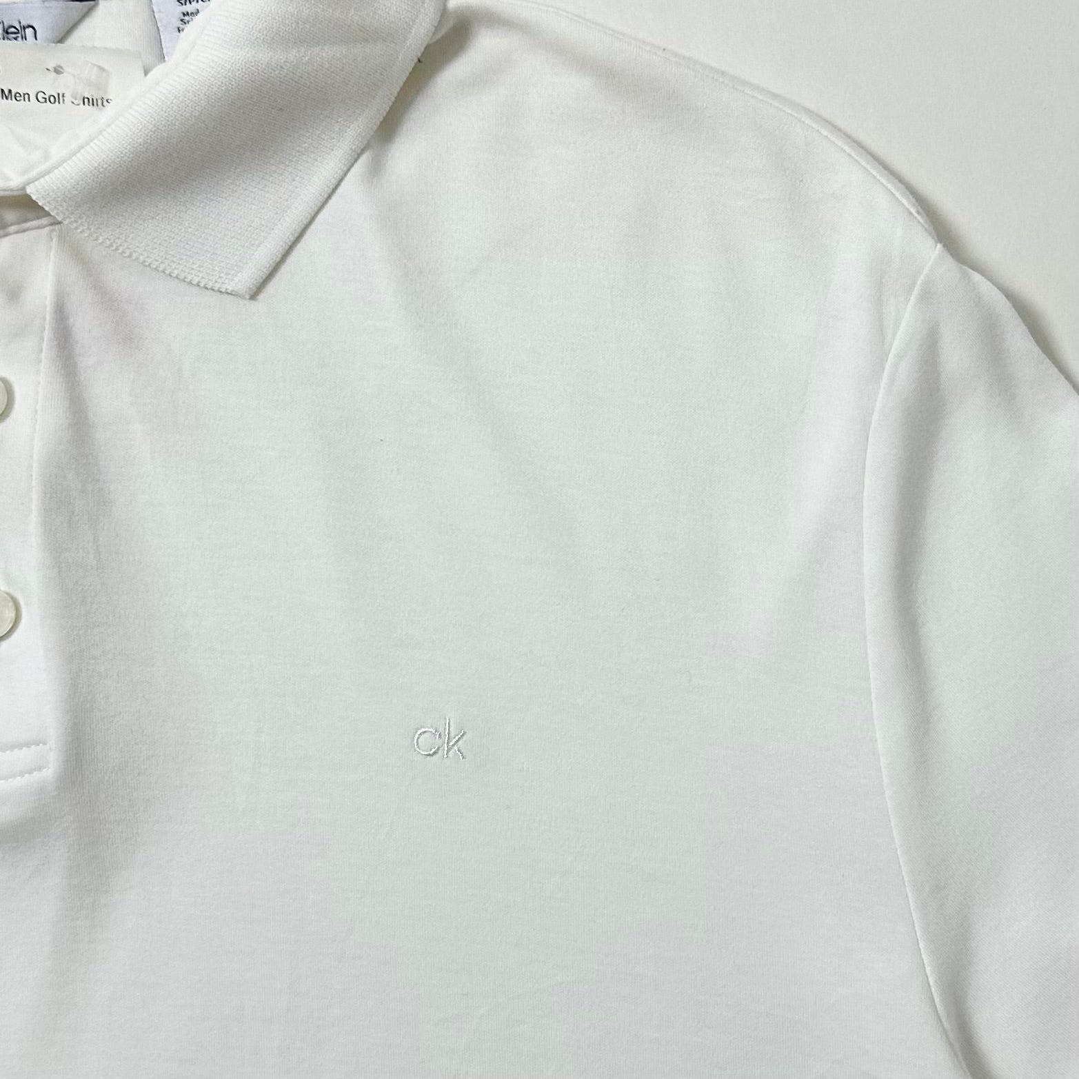 Calvin Klein Liquid Touch Polo T-shirt in White Size Small (Fits Medium)