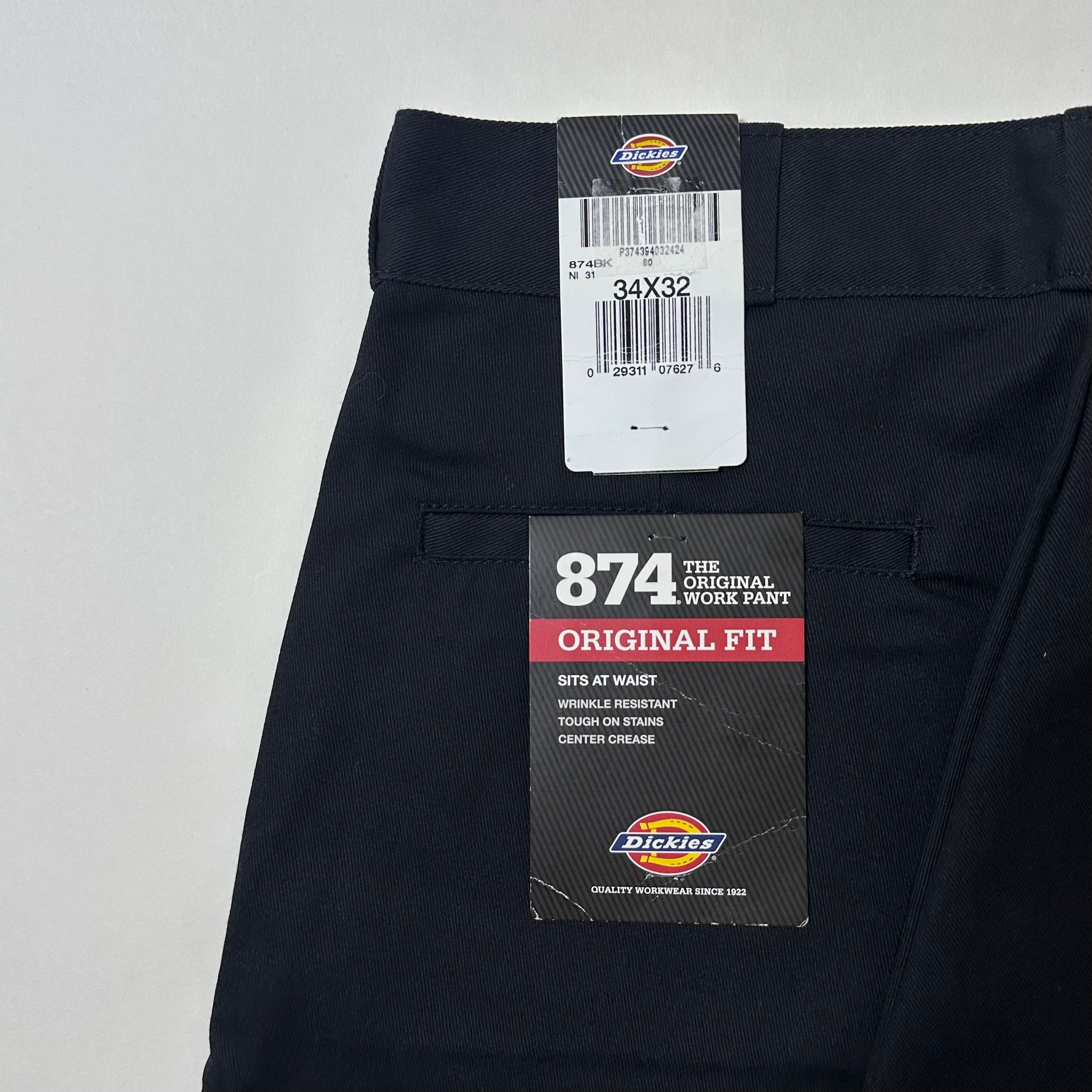 Brand New Dickies 874 Original Fit Pants Black Size 34