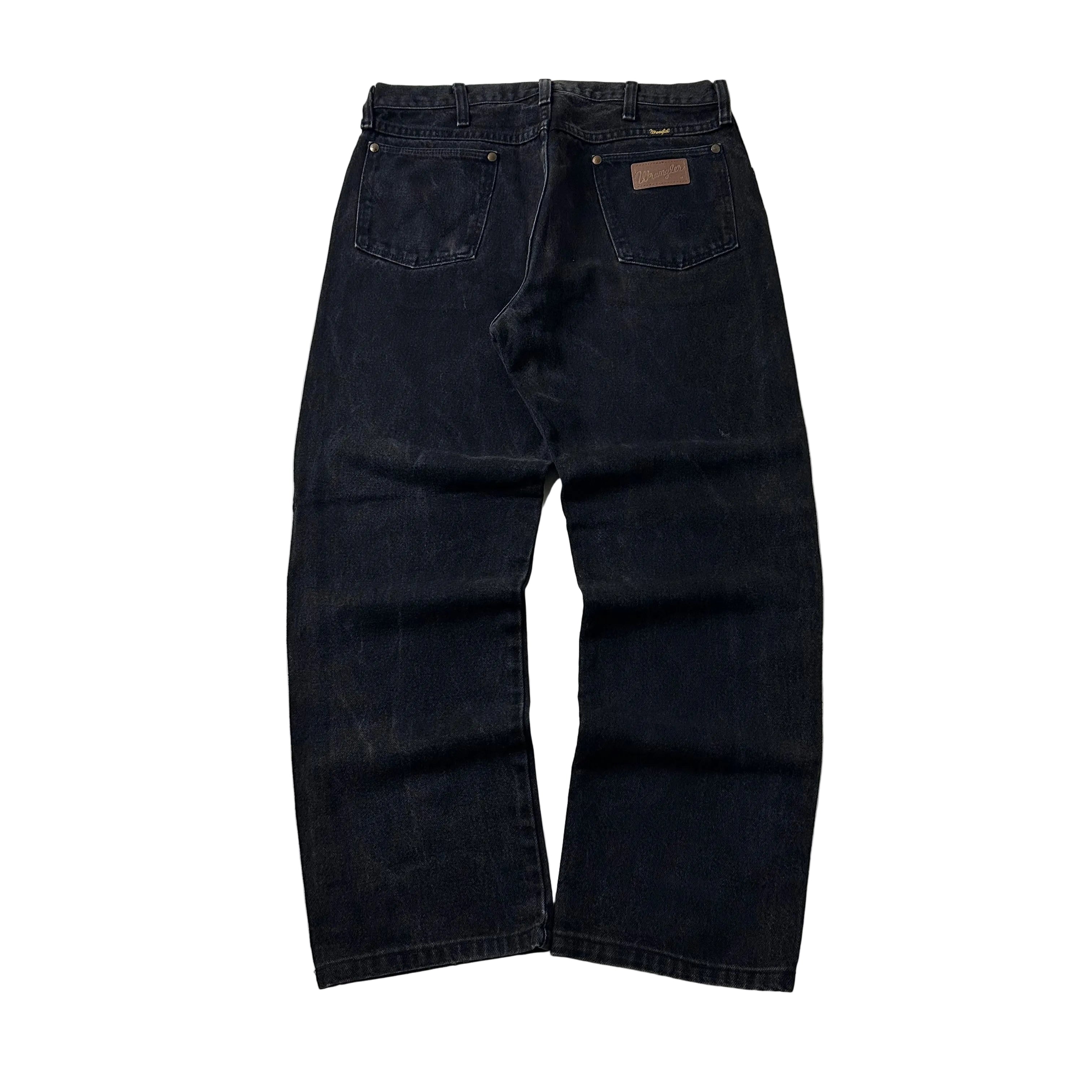 Vintage Made in USA Wrangler Cowboy Cut Original Fit Jeans in Shadow Black (Size 34)