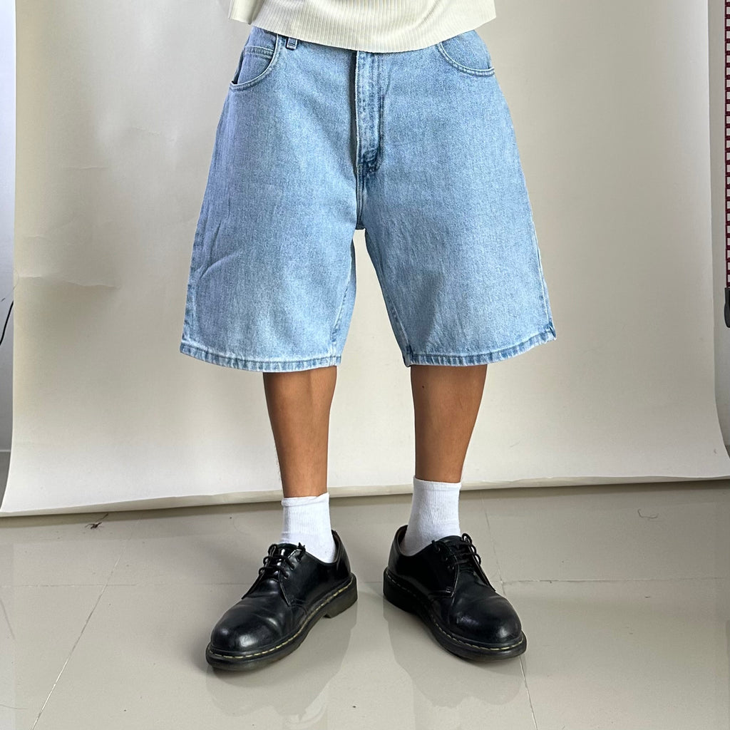 Faded Glory Denim Jorts in Light Wash Blue (Size 34)