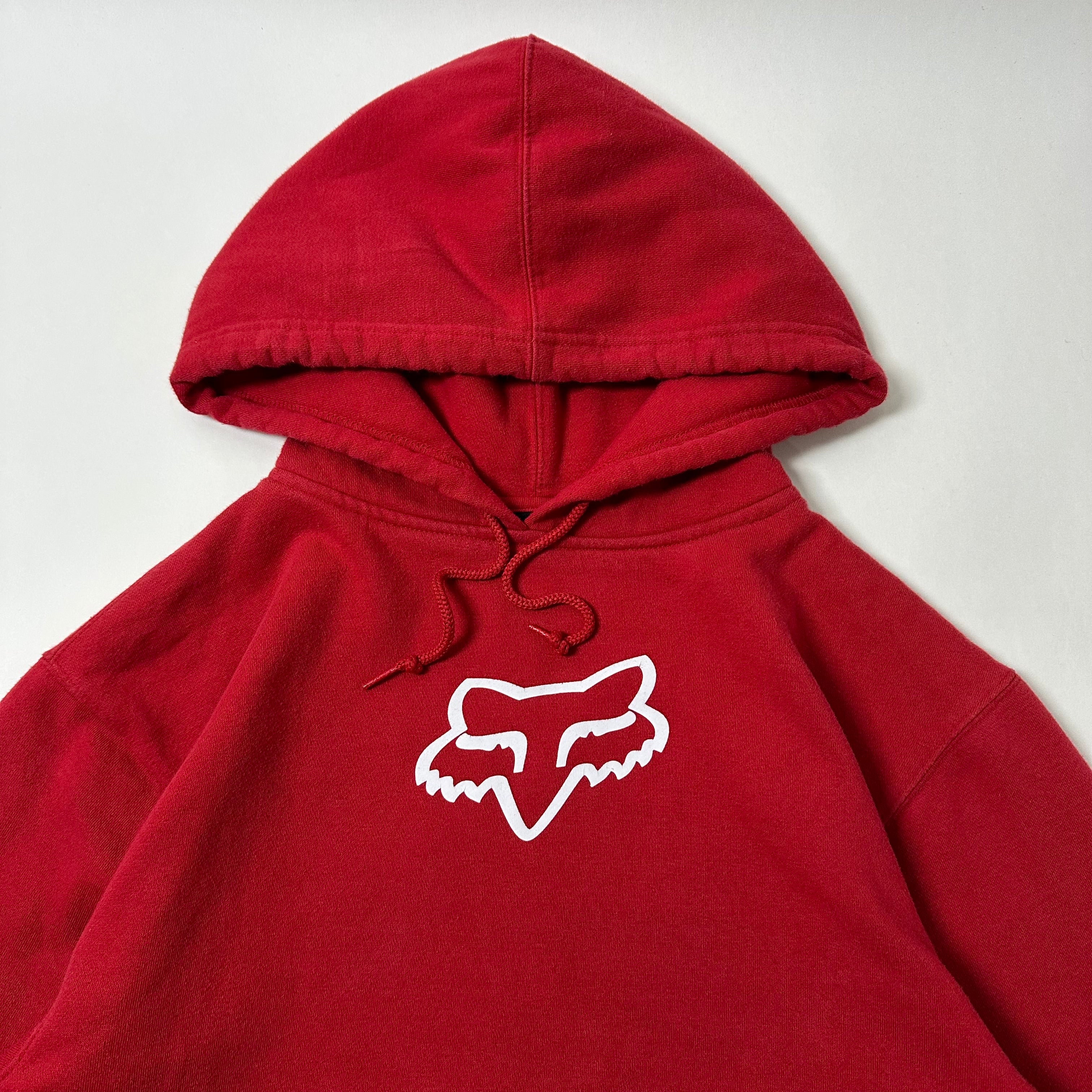 Fox Racing Y2k Hoodie Jacket in Red Size Small (Best Fit Large)