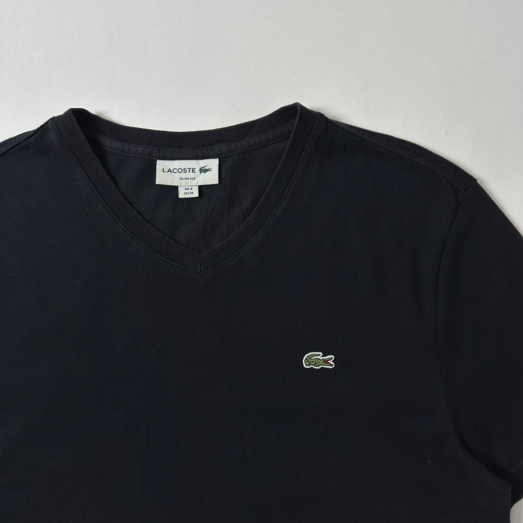 Lacoste V-neck T-shirt in Black (Size Medium)