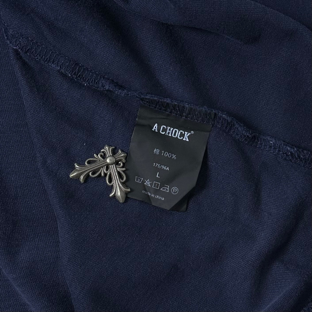 A Chock Oversized T-Shirt in Navy Blue (Size Large)