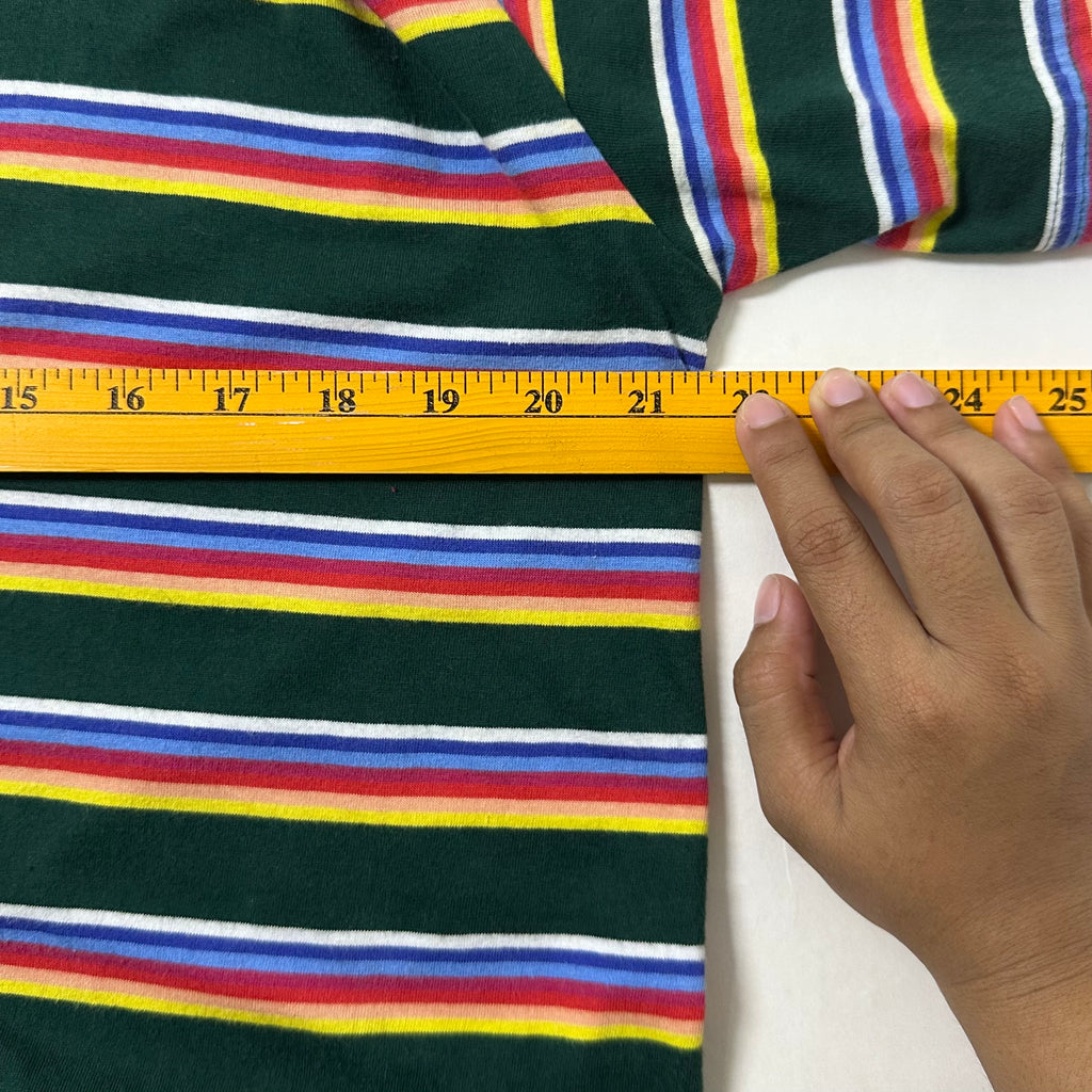 Stüssy Designs Laguna Beach CA T-shirt in Stripes Pattern Size Small Oversized (Fits Large)