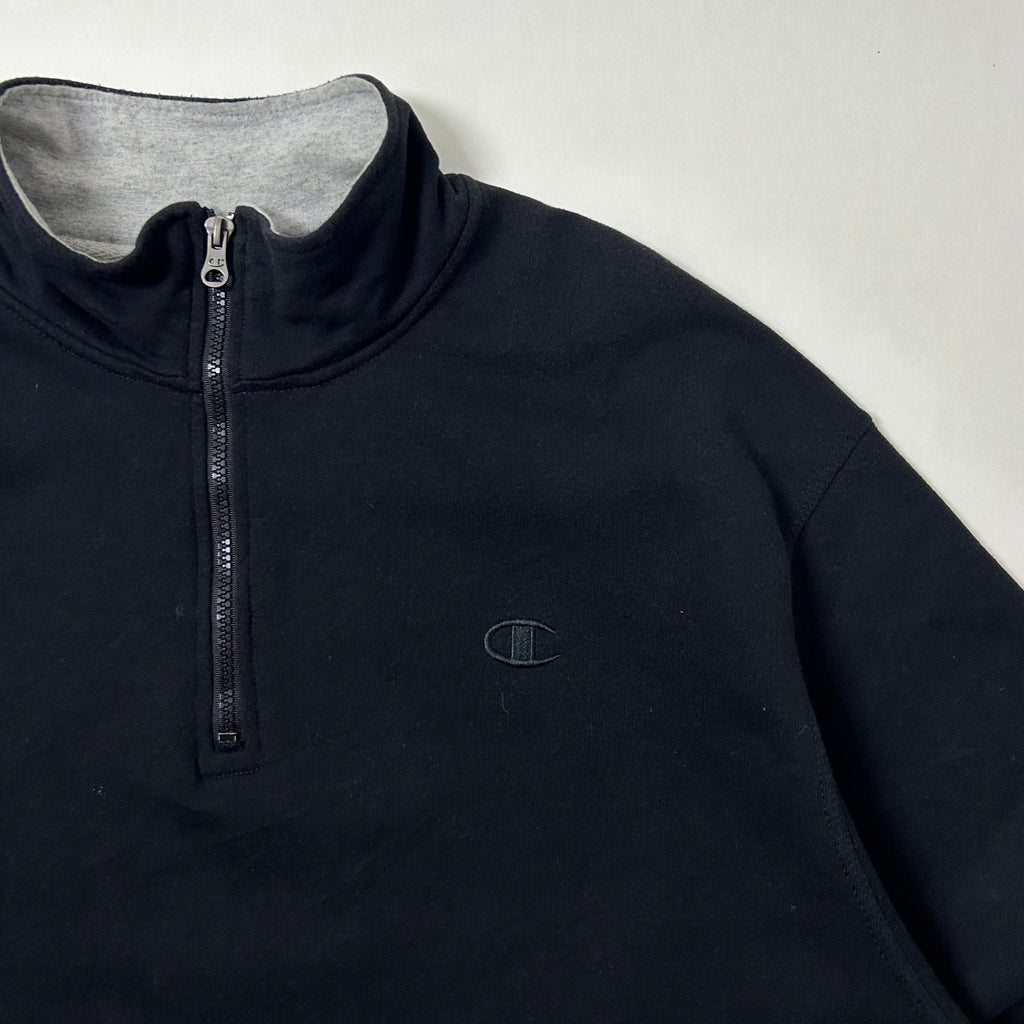 Champion Half-Zip Sweatshirt Black Size XL