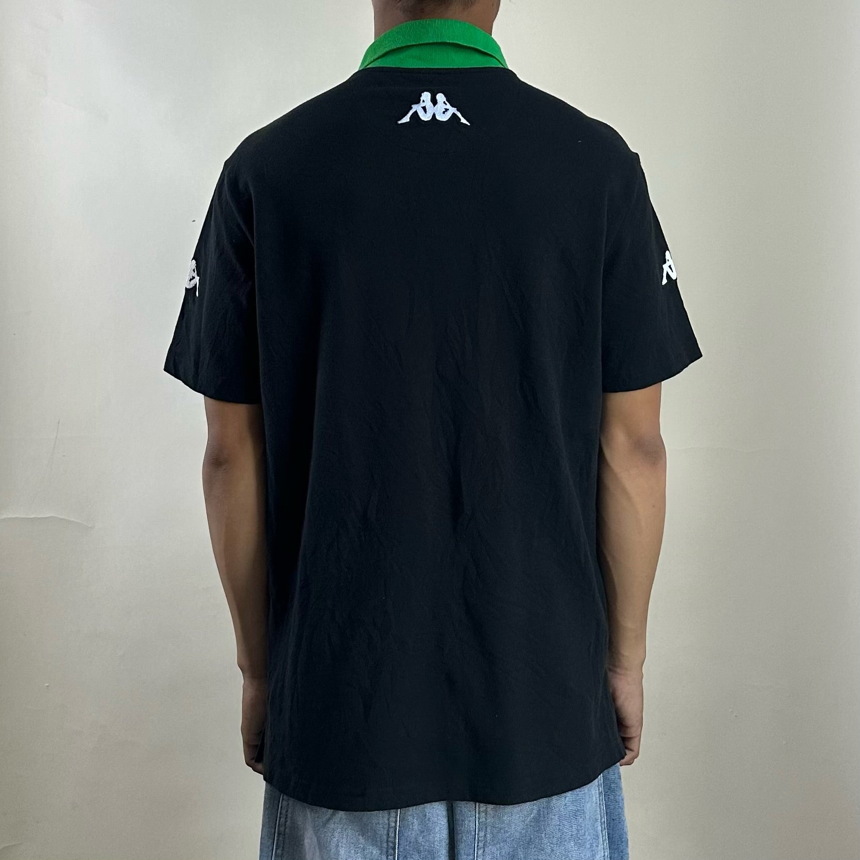 Kappa Jamaica Polo T-shirt in Black Size XL (Best Fit Large)