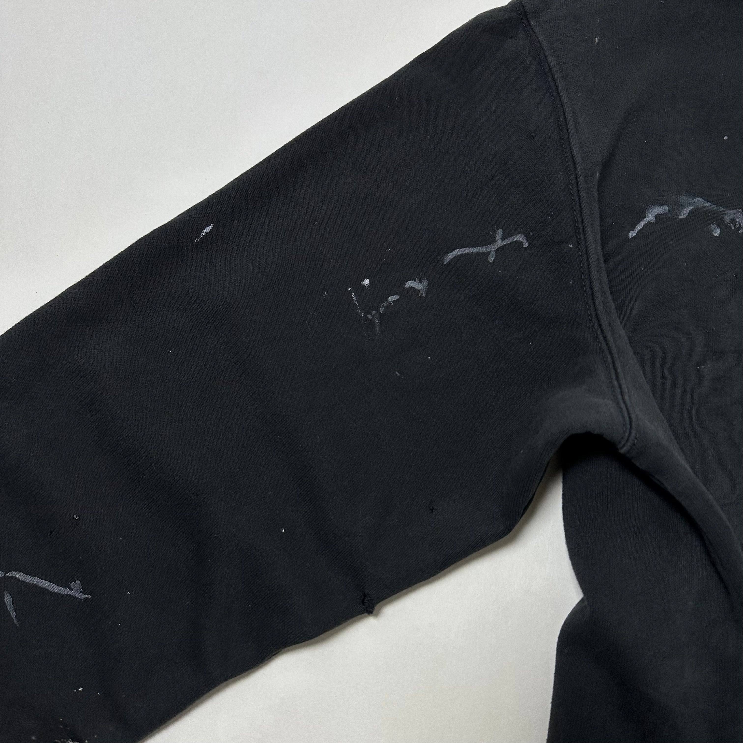 Carhartt Script Hoodie Jacket with Multiple stains in Black (Size Large)
