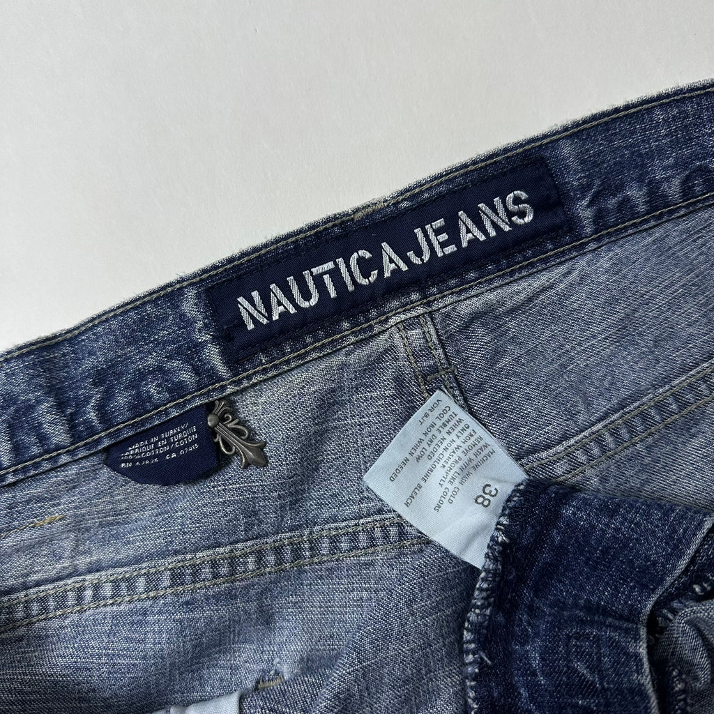NAUTICA Y2K Baggy Carpenter Jorts in Wash Blue (Size 38)
