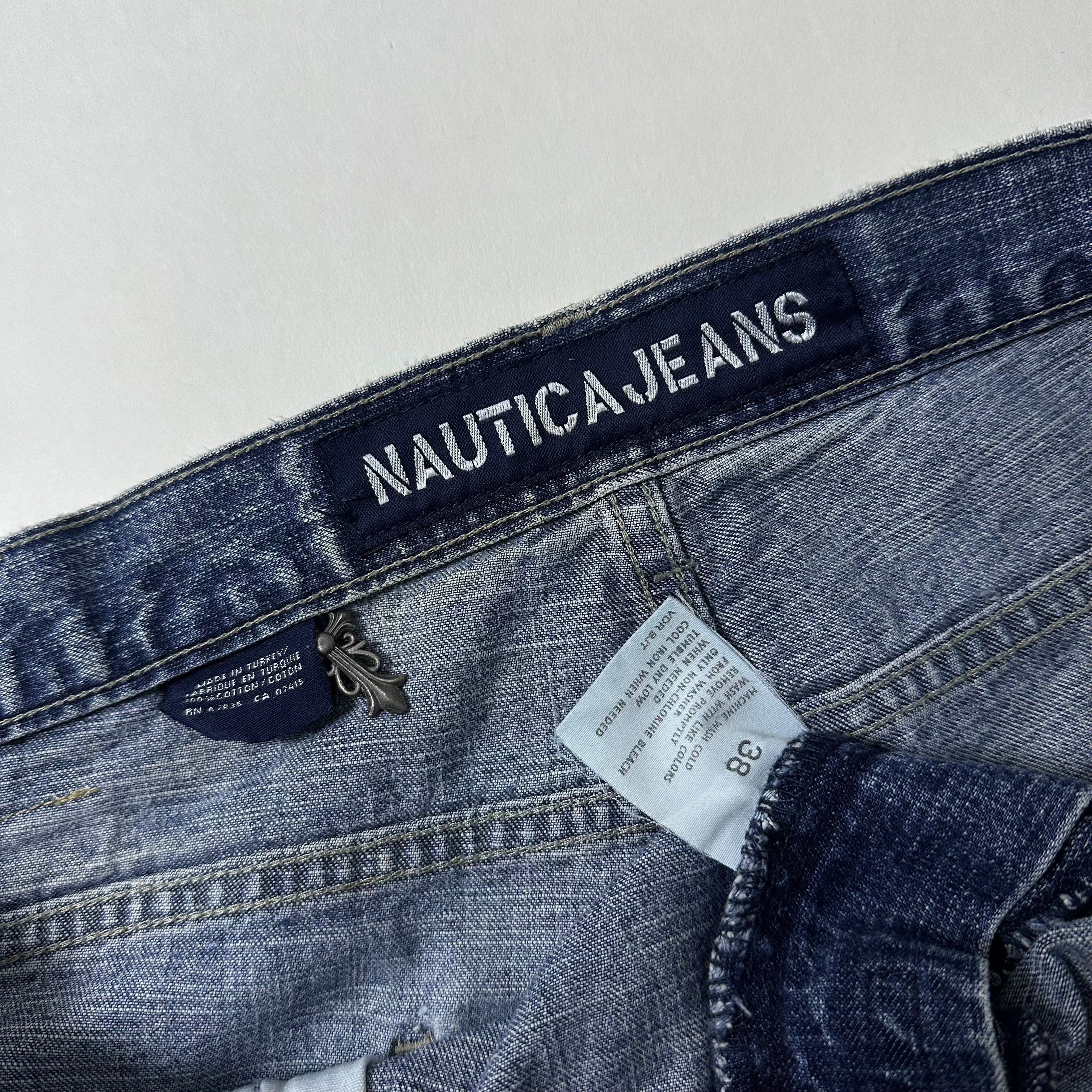 NAUTICA Y2K Baggy Carpenter Jorts in Wash Blue (Size 38)