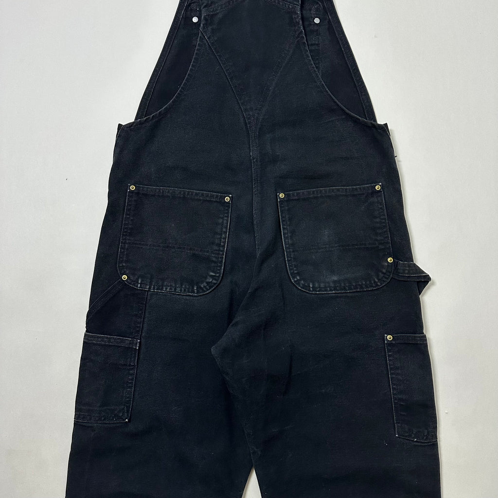 Carhartt Duck Bib Overalls Double Knee Black (Size 32-34)