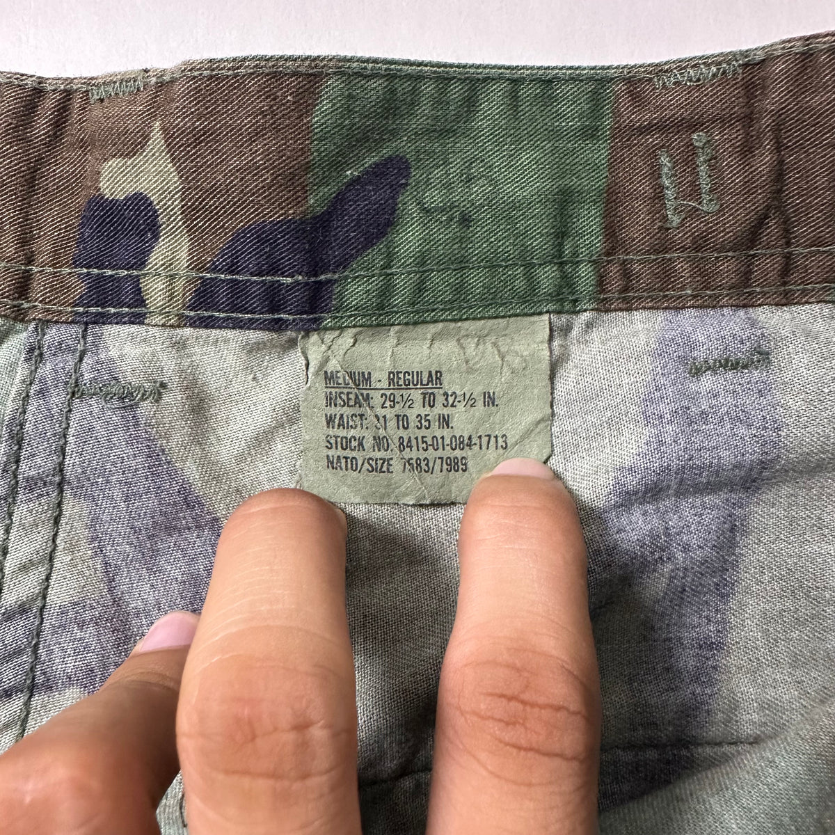 Vintage 1997 Woodland Camouflage Cargo Pants (Size 31-35) — SOLD