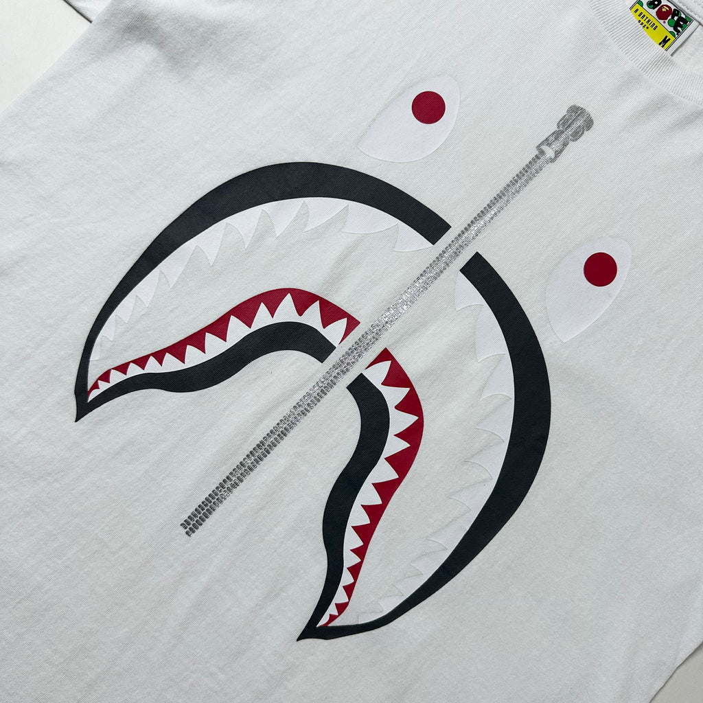BAPE Shark T-Shirt in White (Size Medium)