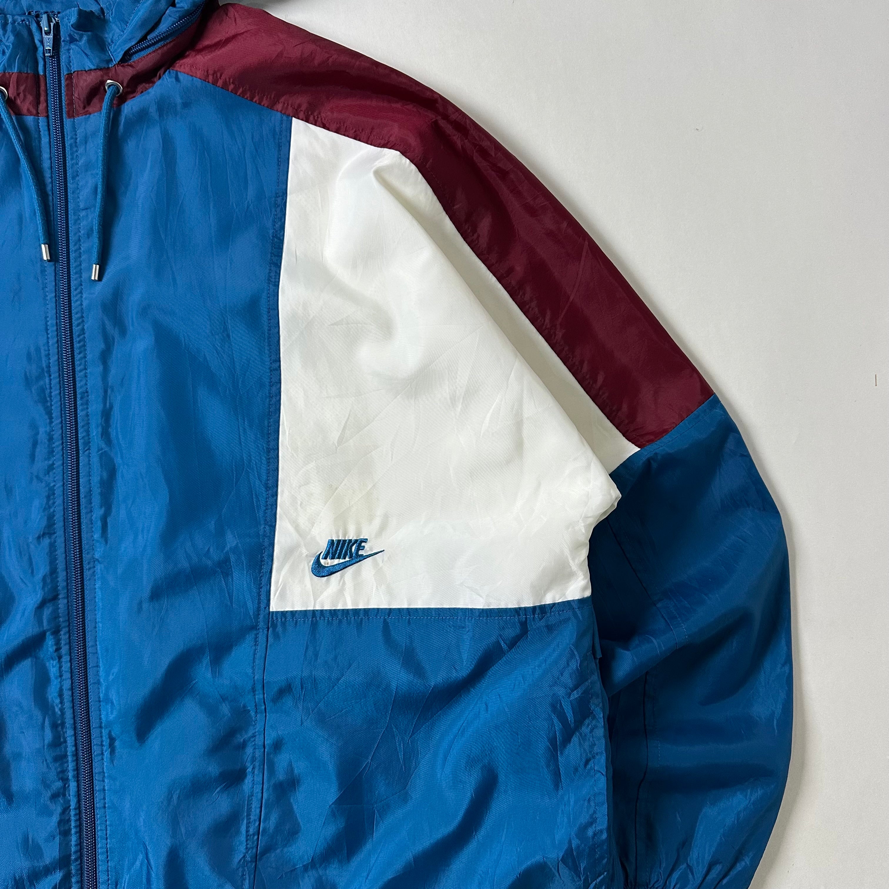 Nike Sportswear Reissue Woven Jacket in Tri-color with Packable Hood (Size 2XL)