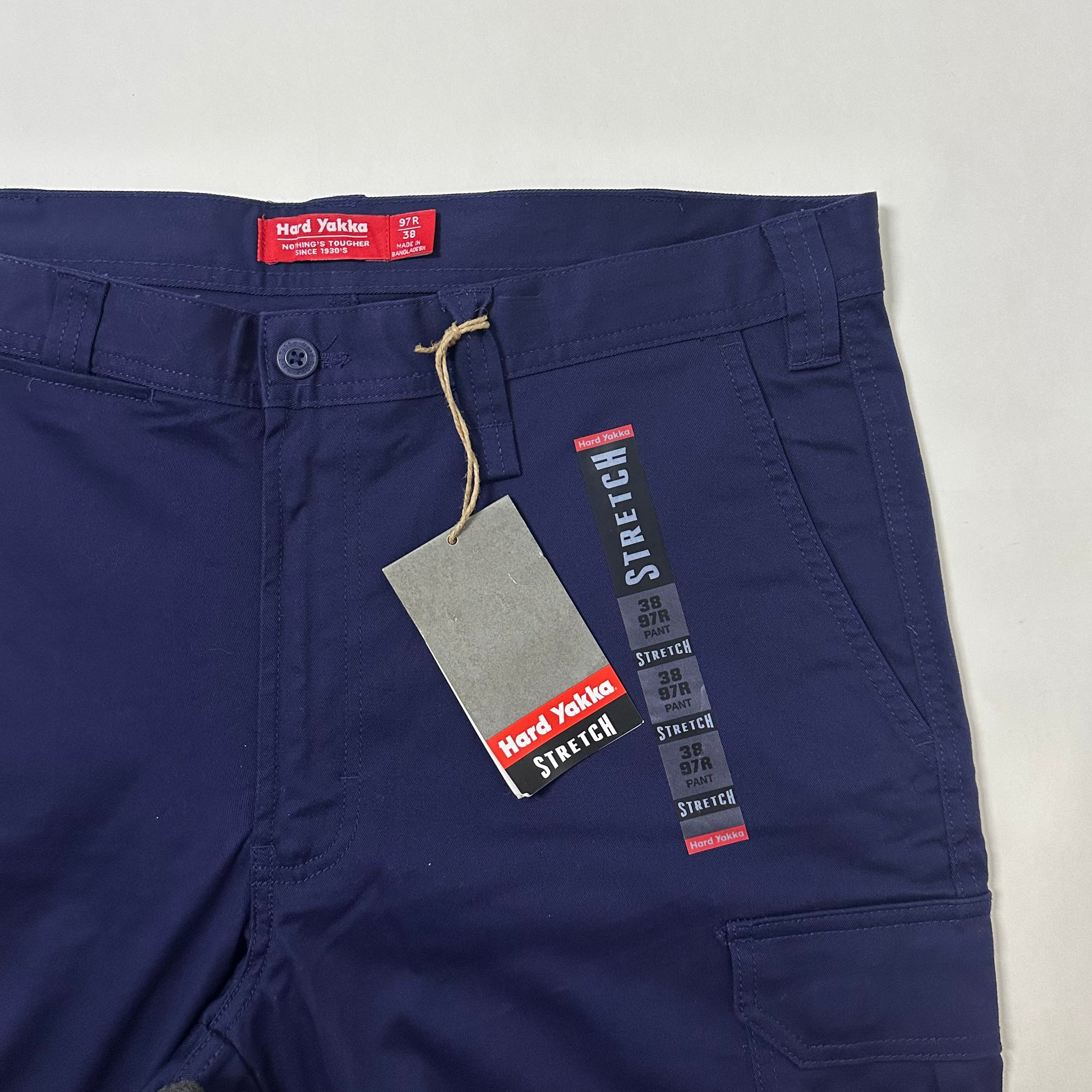 BRAND NEW Hard Yakka Cargo Work Stretch Pants in Navy (Size 38)