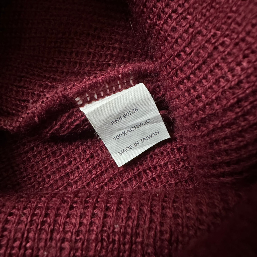 ADIDAS Embroidered Logo Classic Beanie Hat in Maroon (One Size)