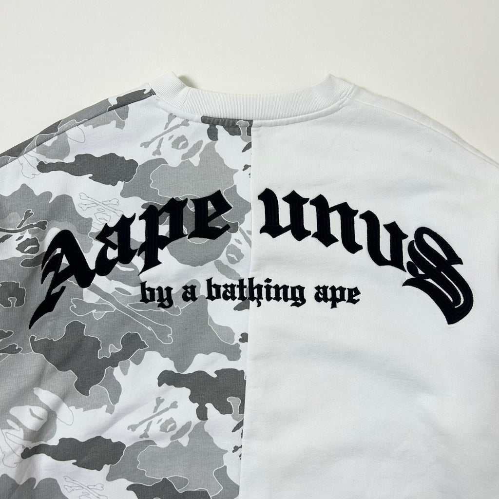 AAPE by A Bathing Ape Sweatshirt in a White and Gray Camouflage color way (Size XL)