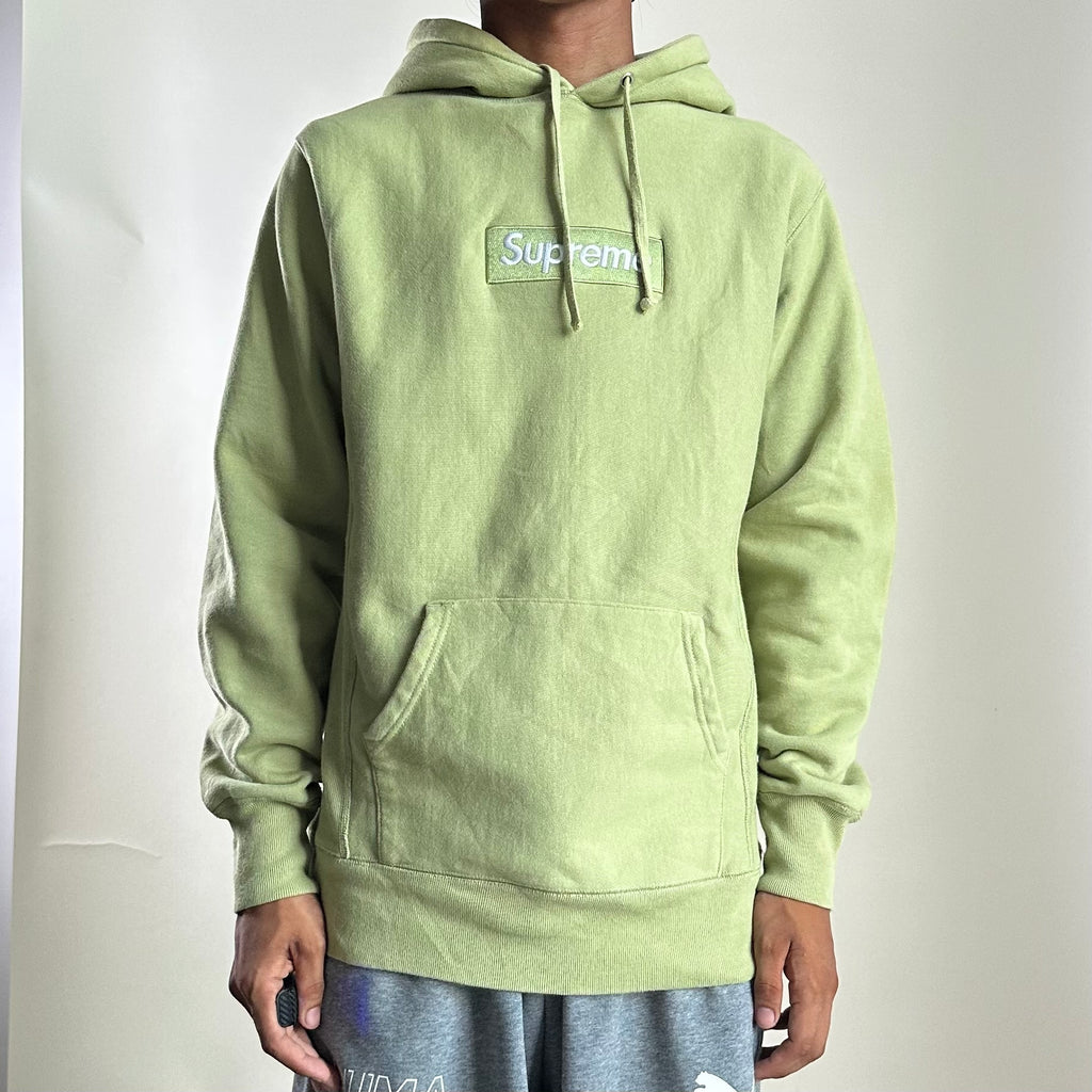 Supreme Box Logo Hoodie Jacket in Pastel Green (Size Medium) OFF only