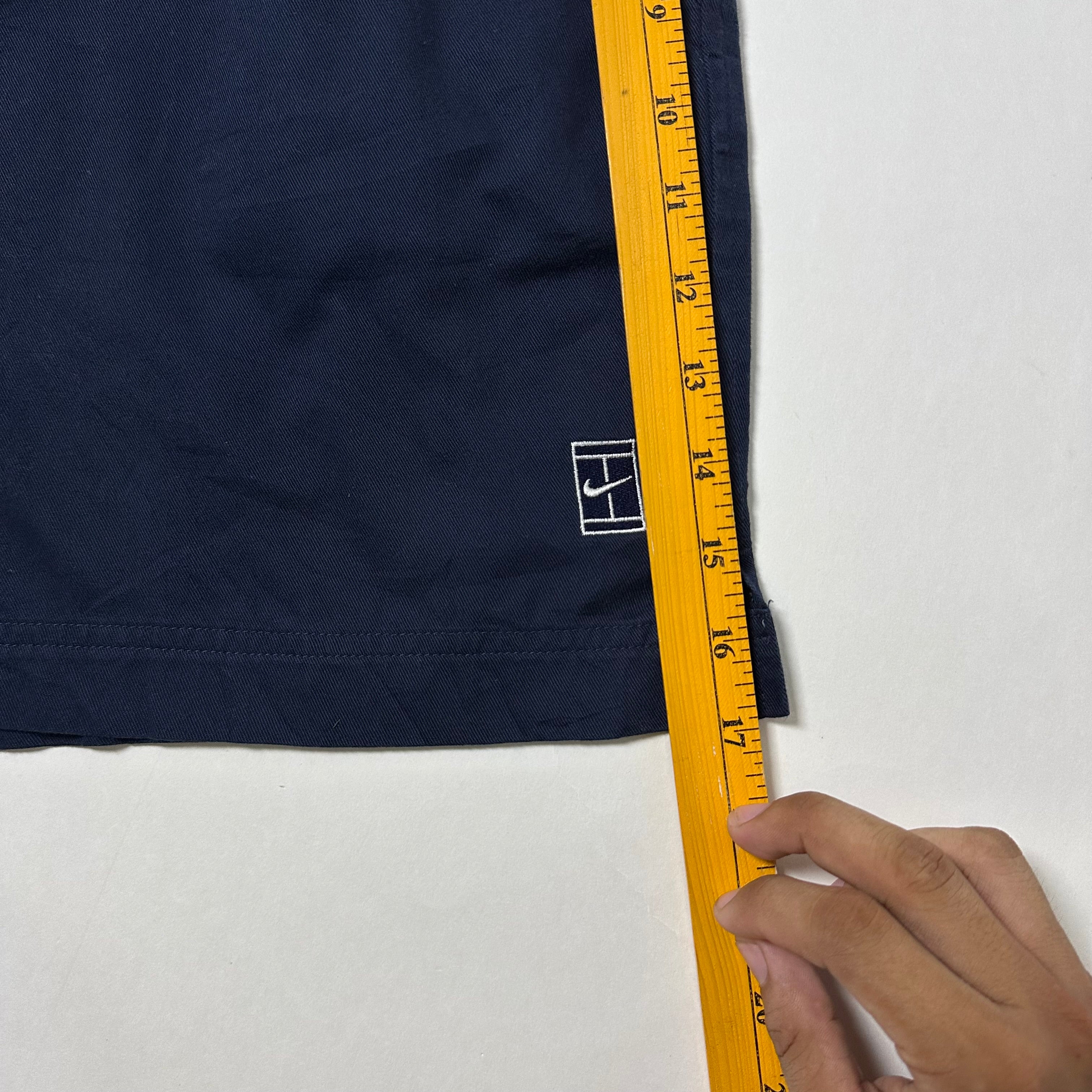1990s Nike Court Navy Blue Tennis shorts often associated with Andre Agassi (Size Large 30-33) - SOLD