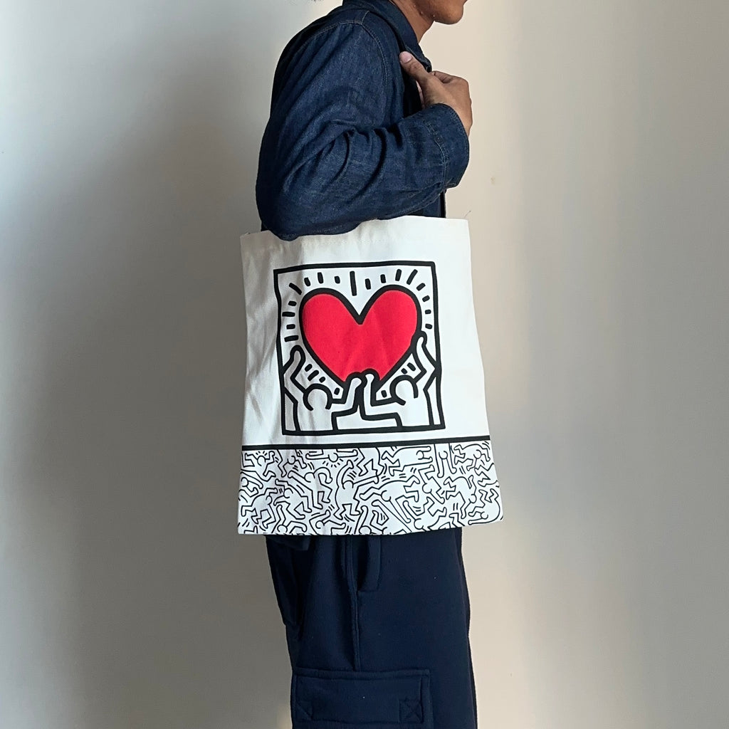 Keith Haring x Olay Tote Bag in White
