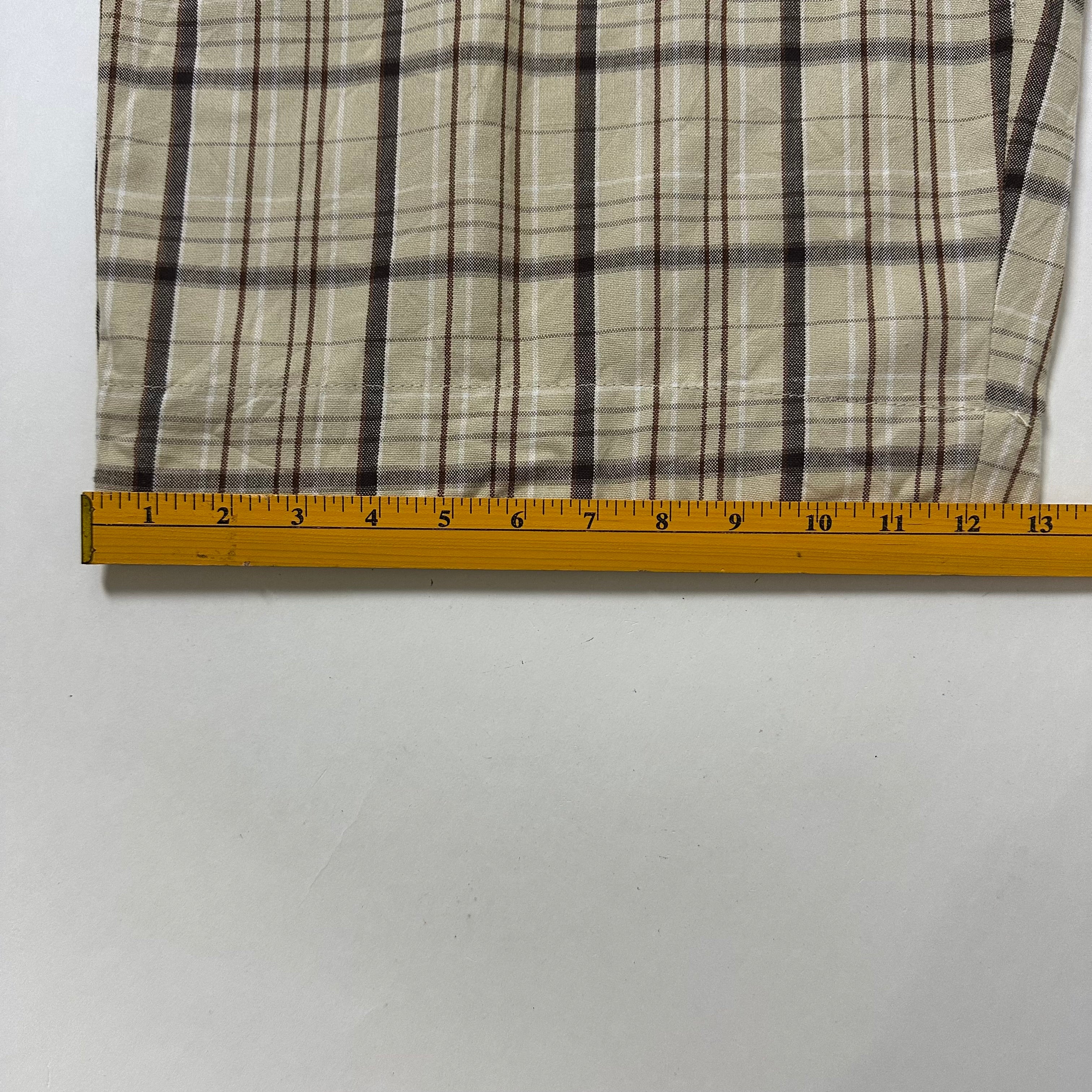 Y2k Vibes Gold Label Plaid Twill Shorts (Size 40)