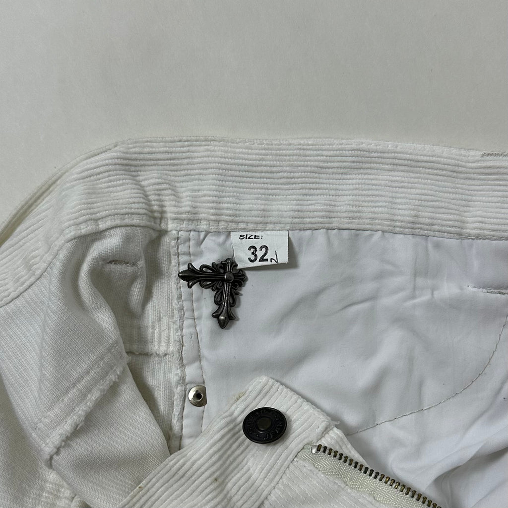 RRY White Corduroy Jorts (Size 32) - SOLD