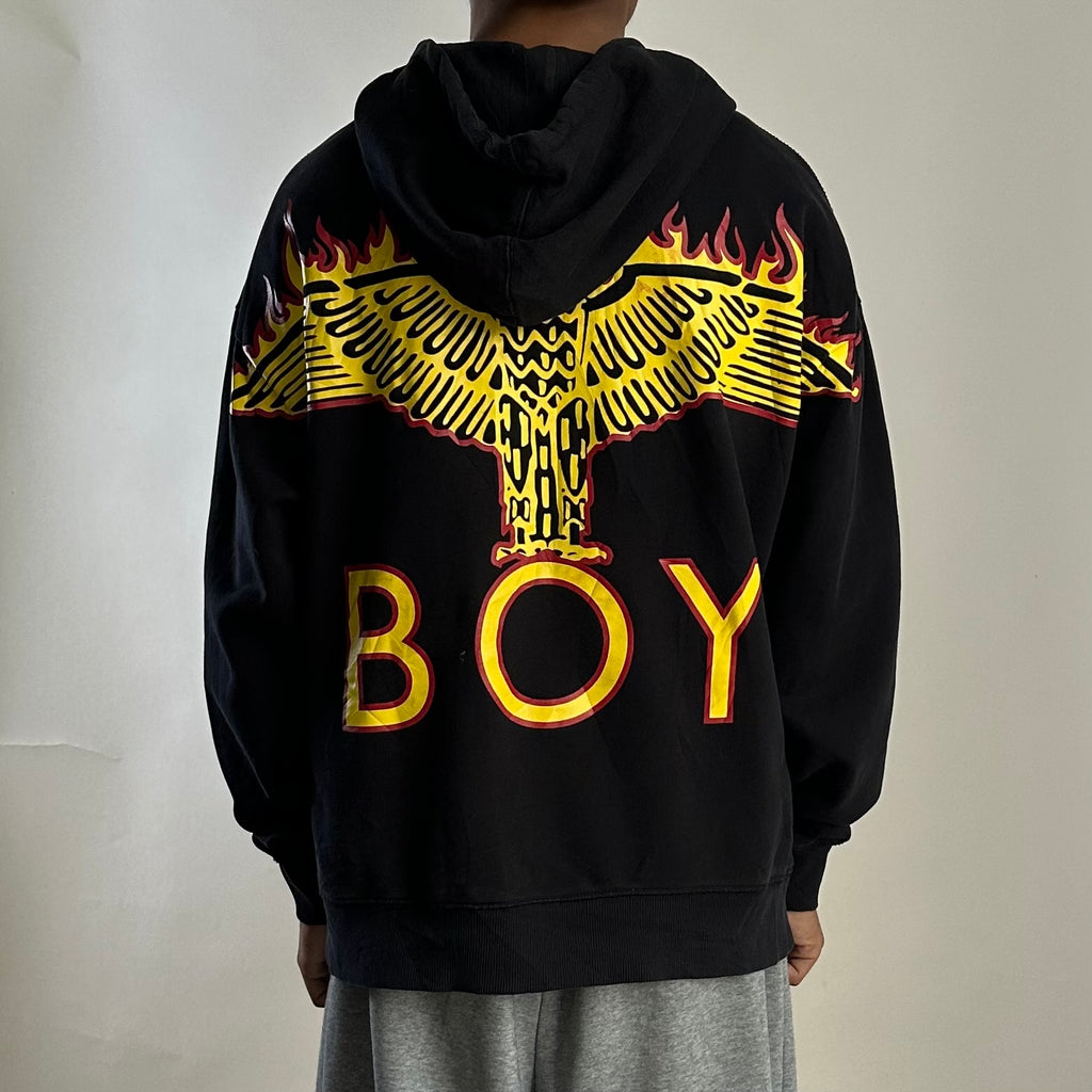 Boy London “Flames” Hoodie Jacket in Black (Size Large) OFF only