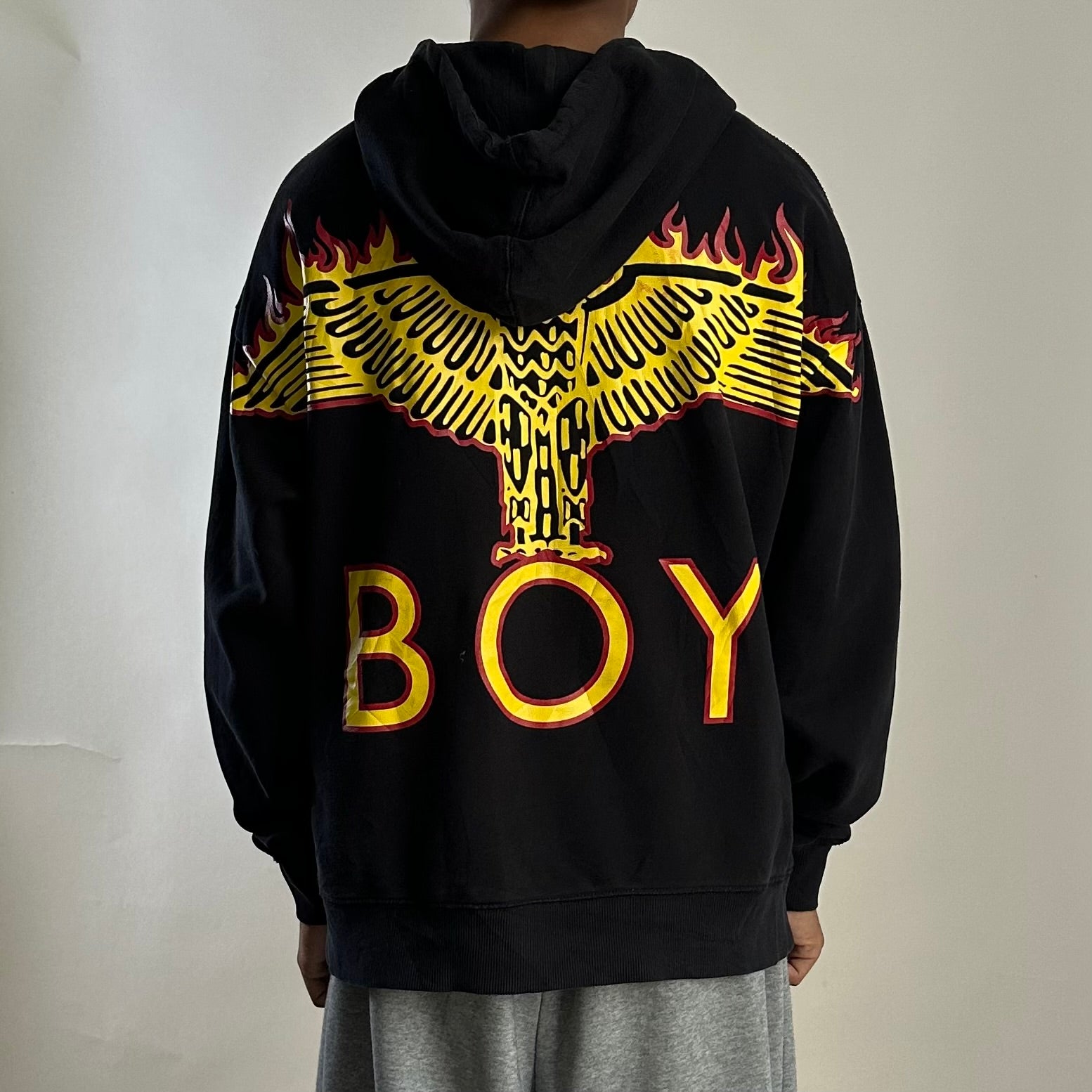 Boy London “Flames” Hoodie Jacket in Black (Size Large) OFF only