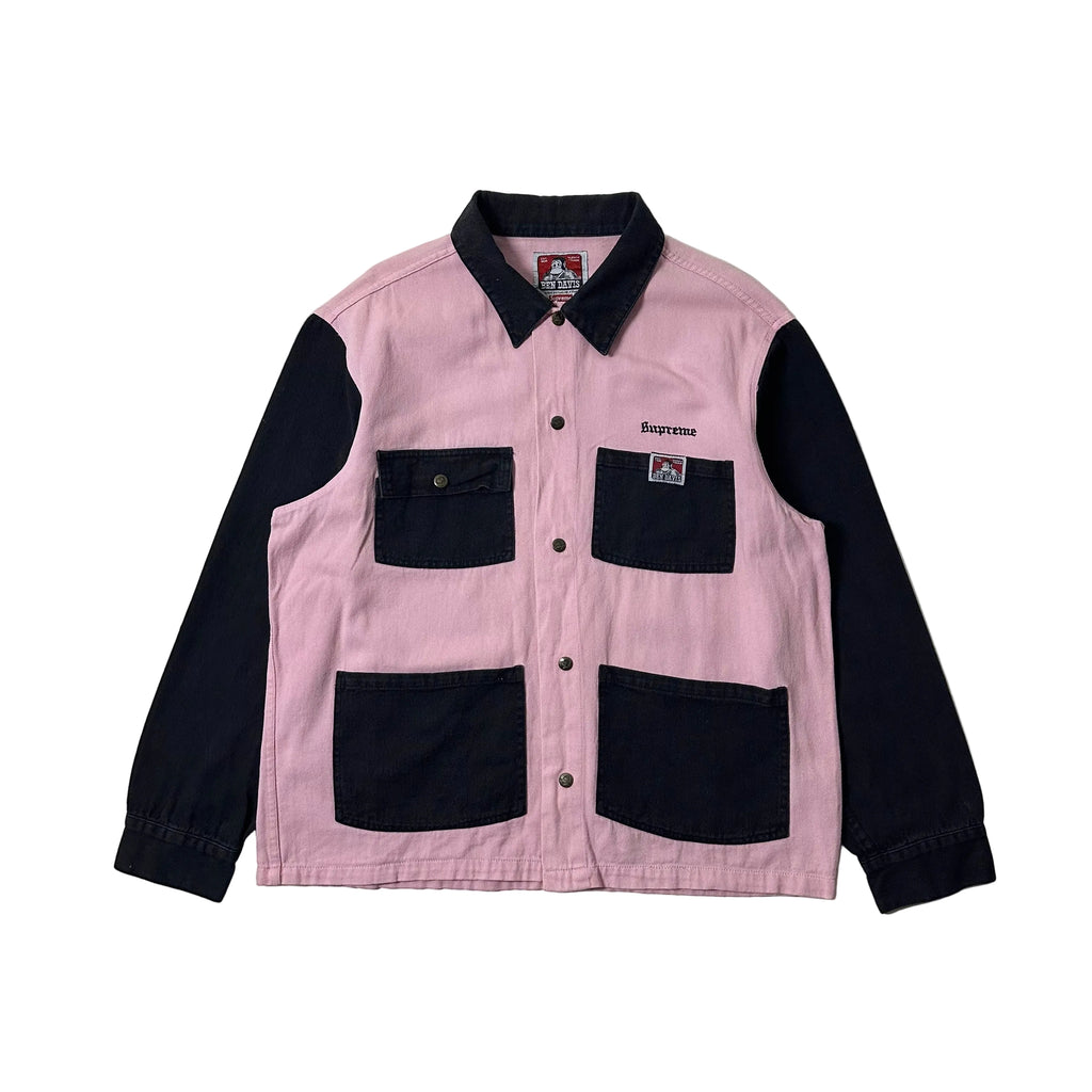 Ben Davis x Supreme Chore Coat Jacket in Black Pink (Size Medium)
