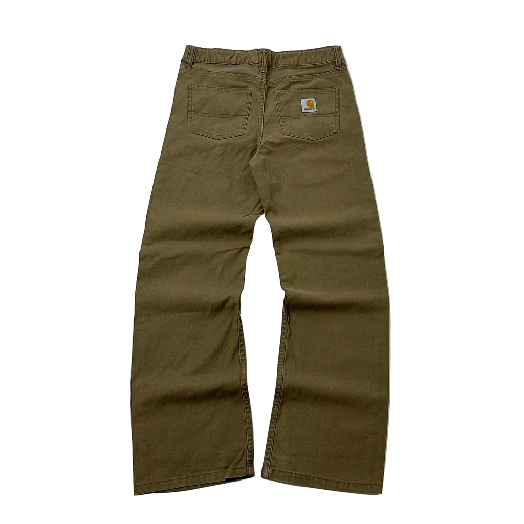 Carhartt Relaxed Fit Pants for Women in Dark Khaki (Size 29)
