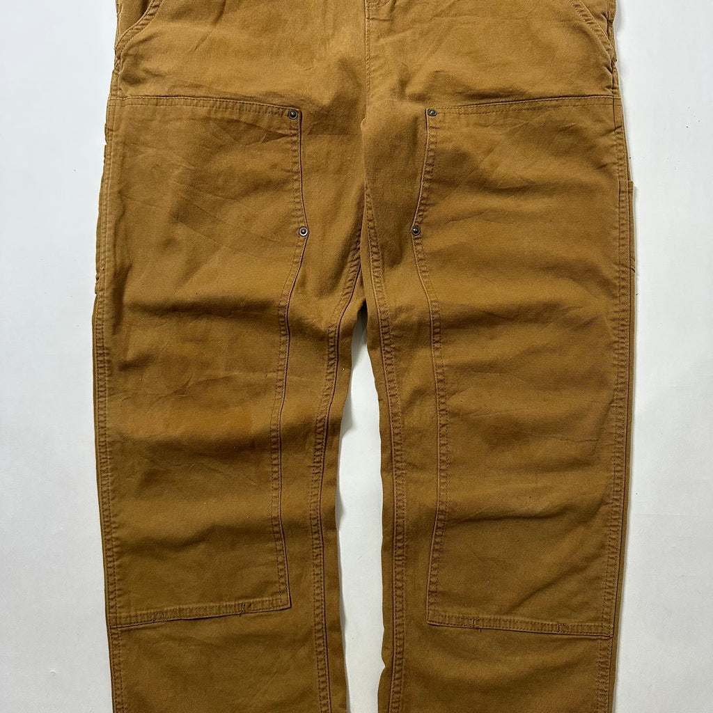 Carhartt Duck Bib Overalls Double Knee Brown (Size 32-34) - SOLD