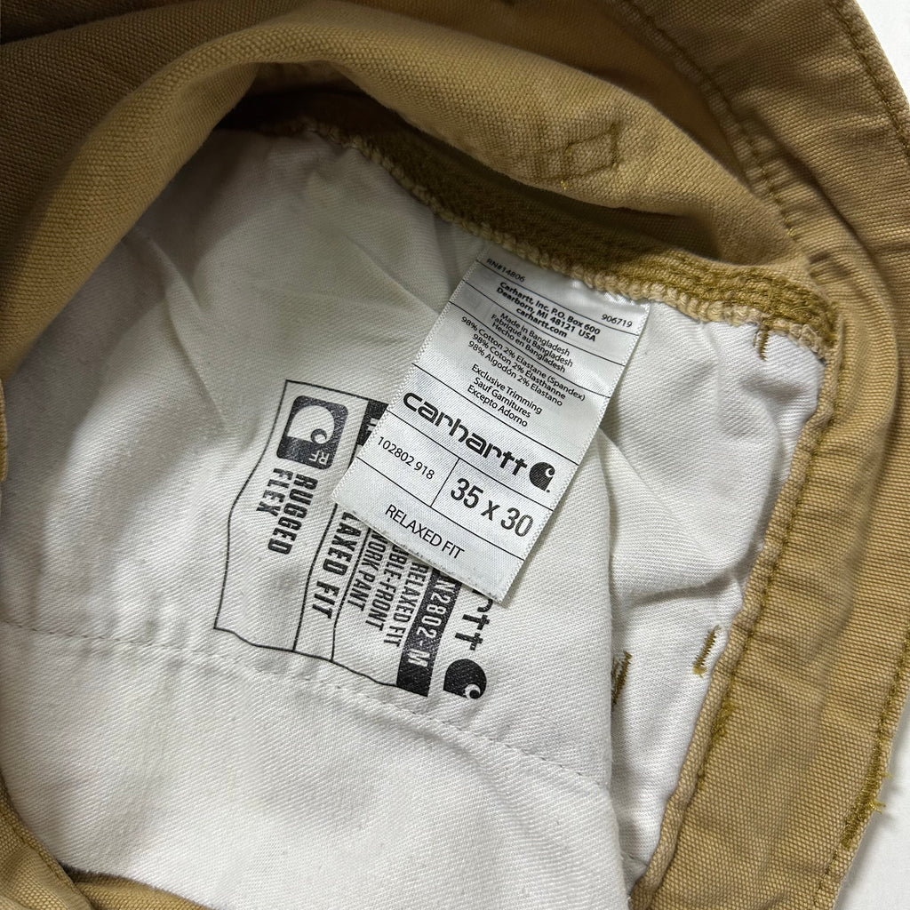 Carhartt Double-Knee Relaxed Fit Pants Brown Size 35