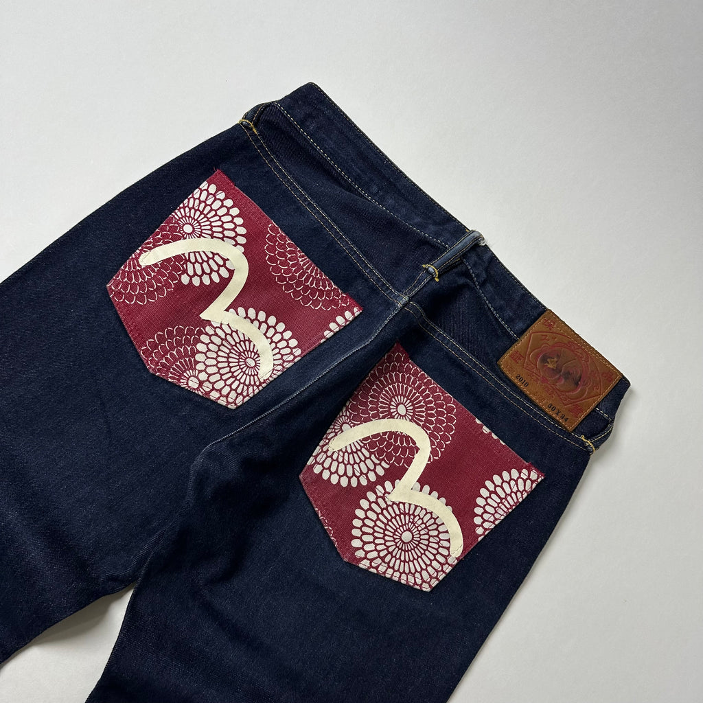 EVISU Heritage Kamon Seagull Selvedge Denim Jeans (Size 30)