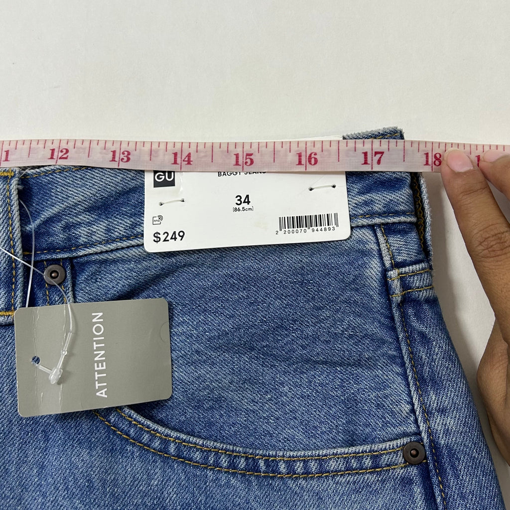 BRAND NEW GU BAGGY JEANS (SIZE 34) - SOLD