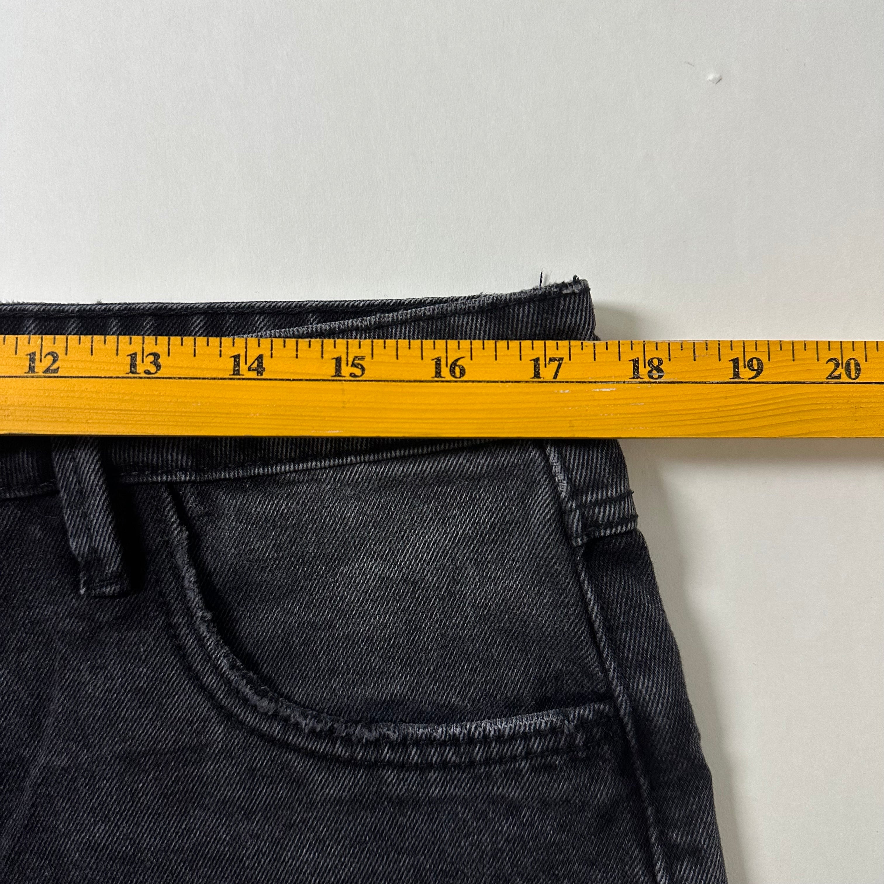 Refuge Denim Baggy Jorts in Washed Black (Size 34-35)