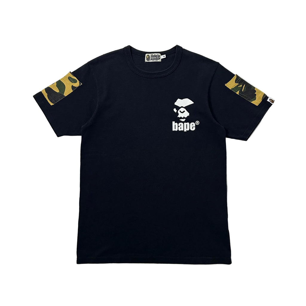 BAPE A BATHING APE 1st Camo Sleeve Pocket Tee Black Medium