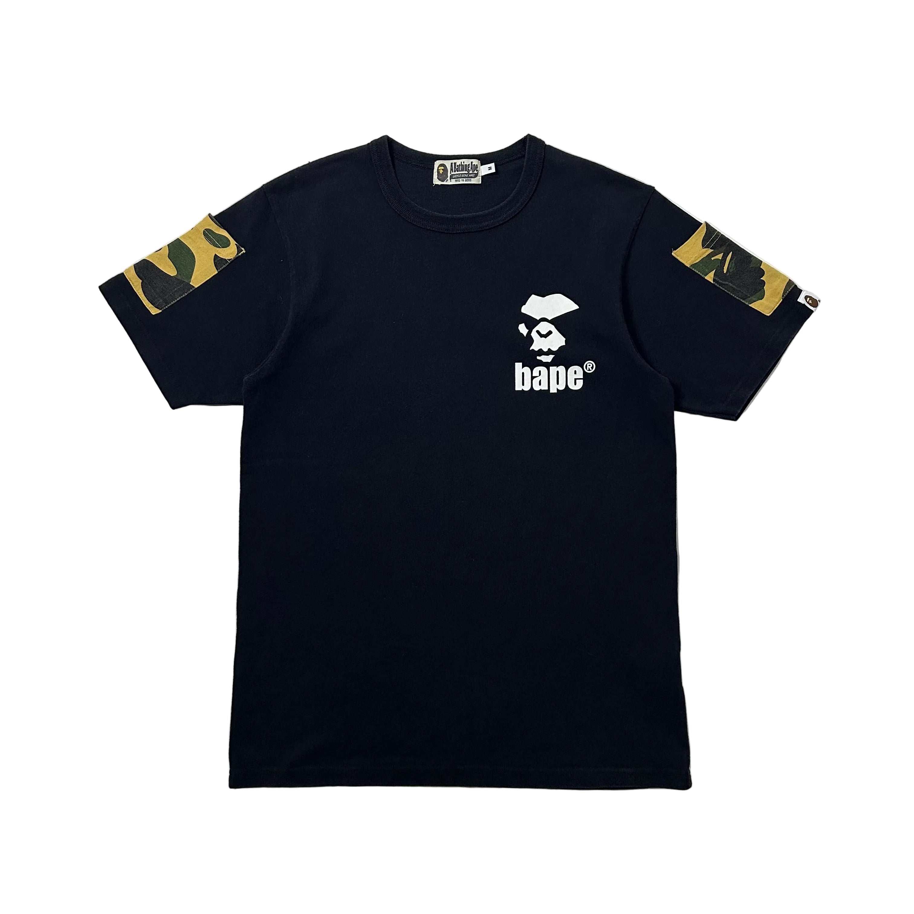 BAPE A BATHING APE 1st Camo Sleeve Pocket Tee Black Medium