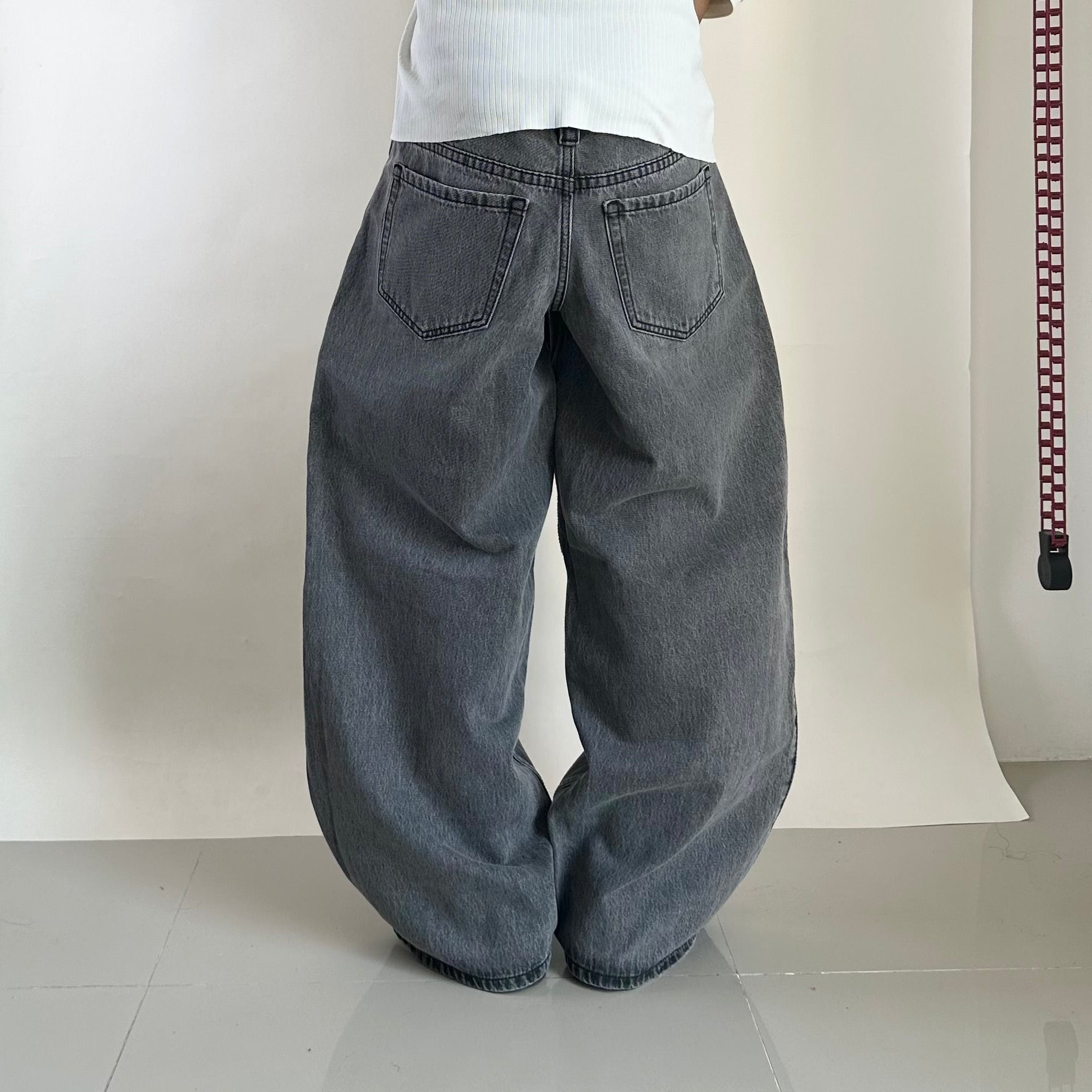 Hollister Y2k Low-Rise Super Baggy Acid Wash Pants Unisex Size (30-32)