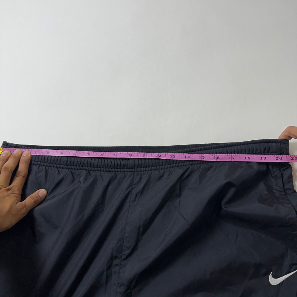 NIKE Y2K Embroidery Swoosh Track Pants in Black (Size 34-40)