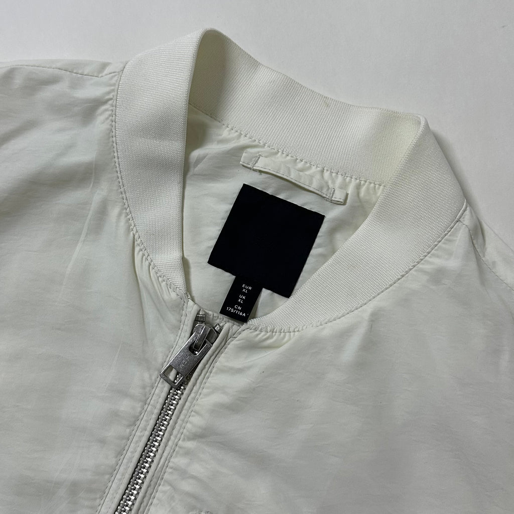 H&M Bomber Jacket in White Size XL