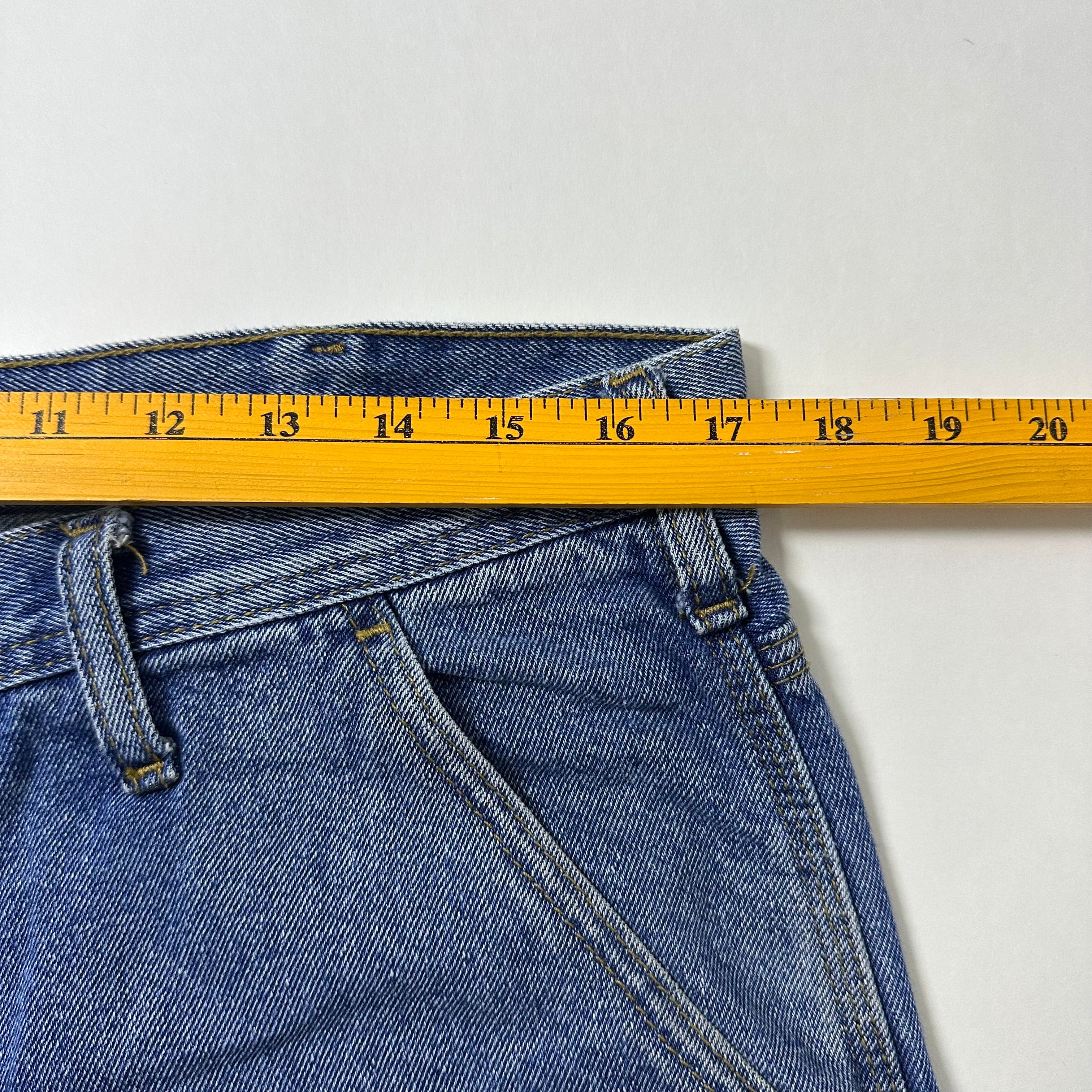 Carpenter Jorts with Chrome Hearts Customized Cross Patches (Size 34) — SOLD