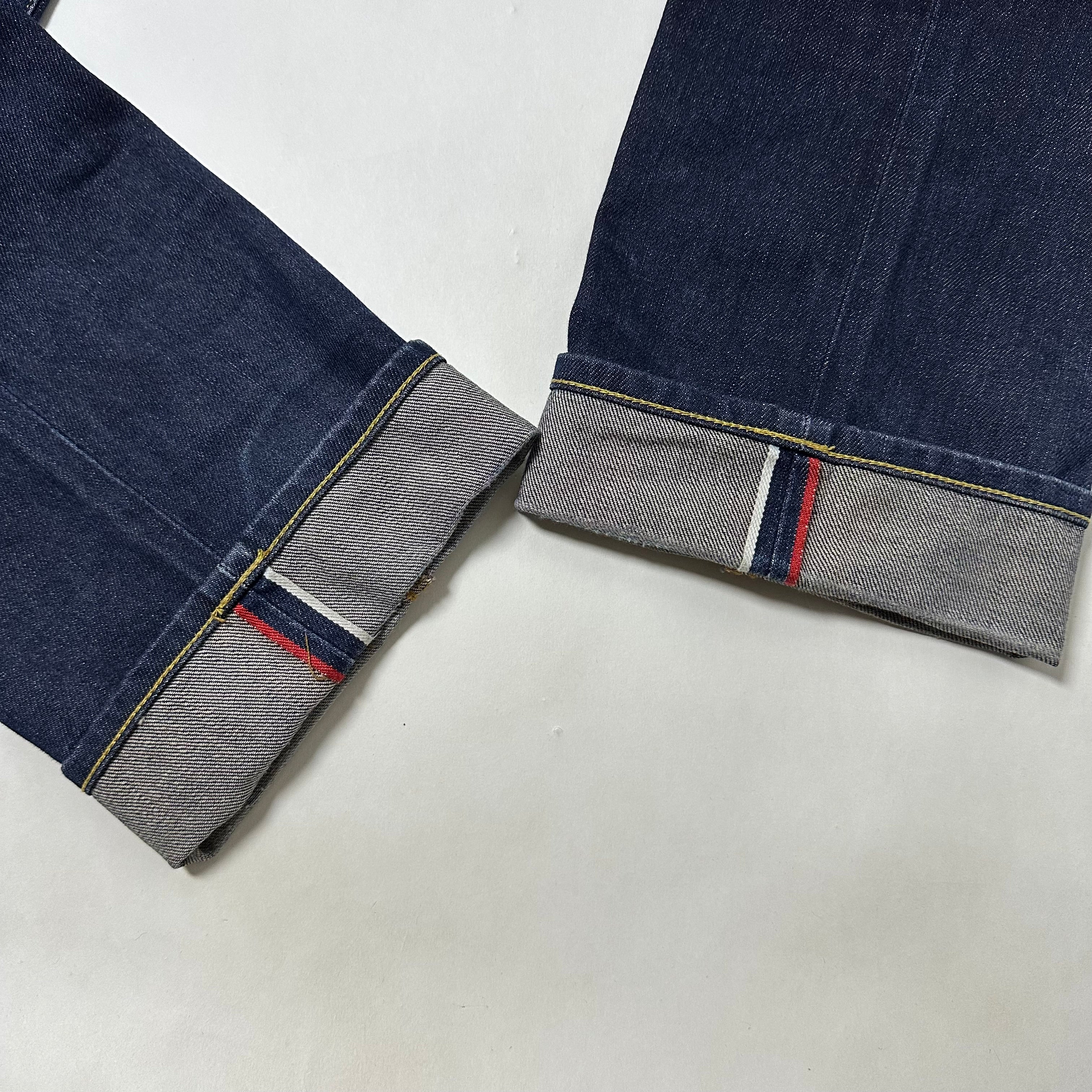 Evisu Big Daicock Mechanical Motif Selvedge Denim Size 30-32