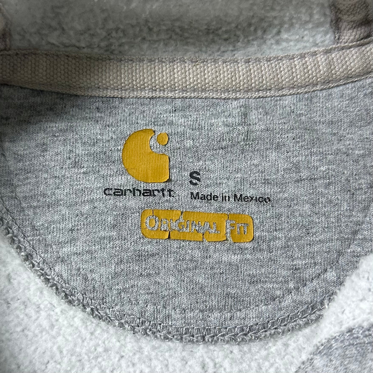 Carhartt Script Hoodie Jacket in Heather Gray (Size Small)