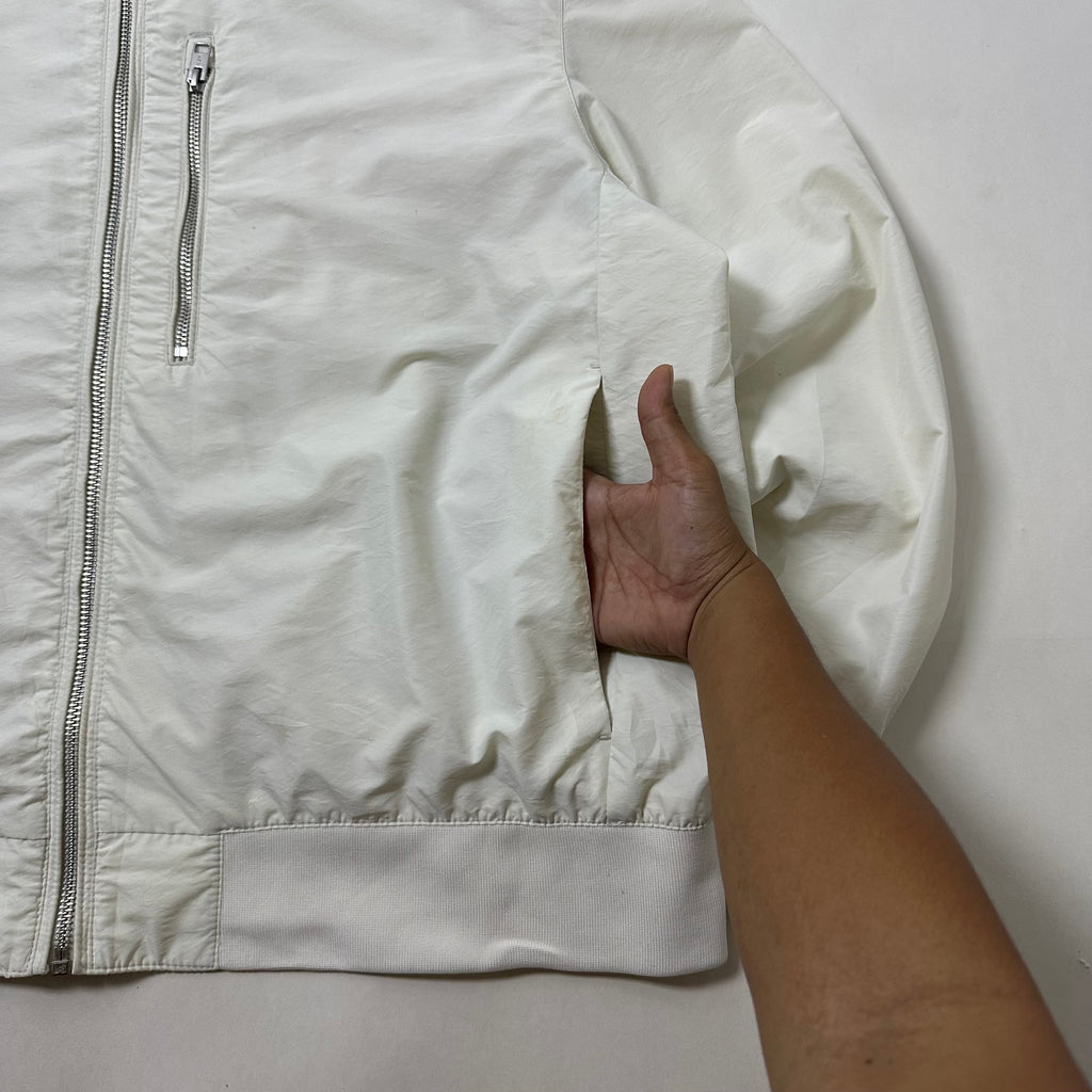 H&M Bomber Jacket in White Size XL