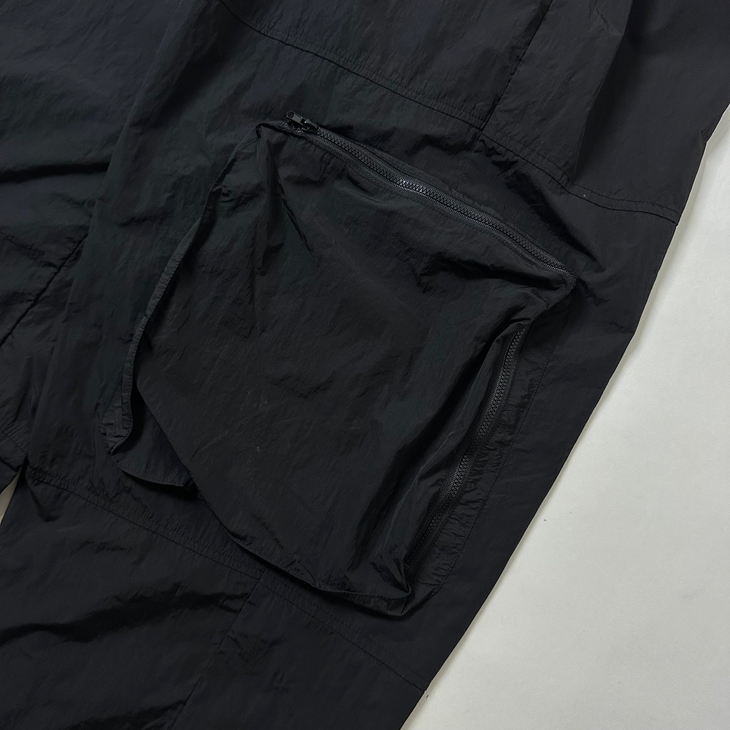 FASHION NOVA Parachute Cargo Baggy Pants in Black (Size 30-38)