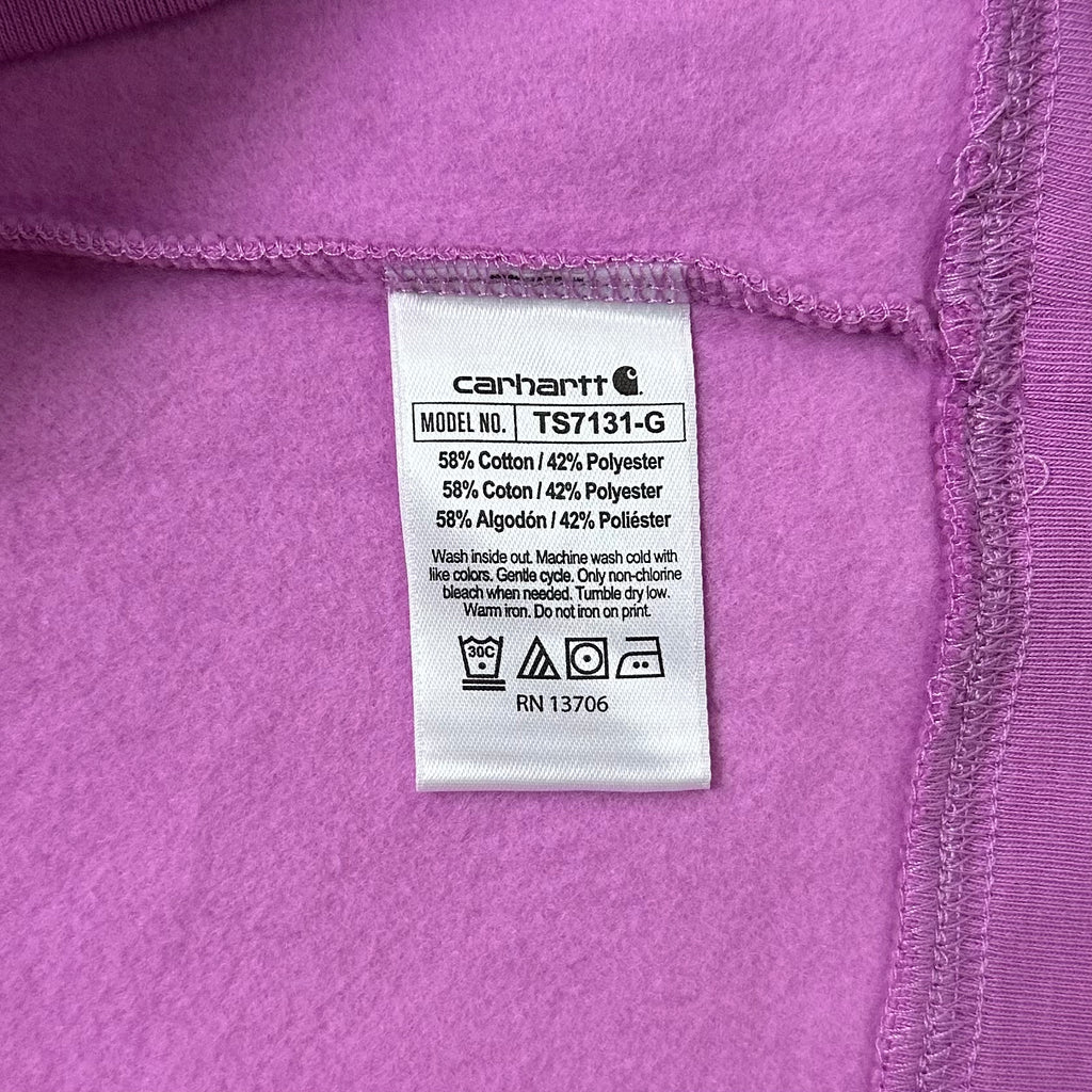BRAND NEW Carhartt Script Hoodie Pinkish- Purple Large Youth (Fits Small Adult)