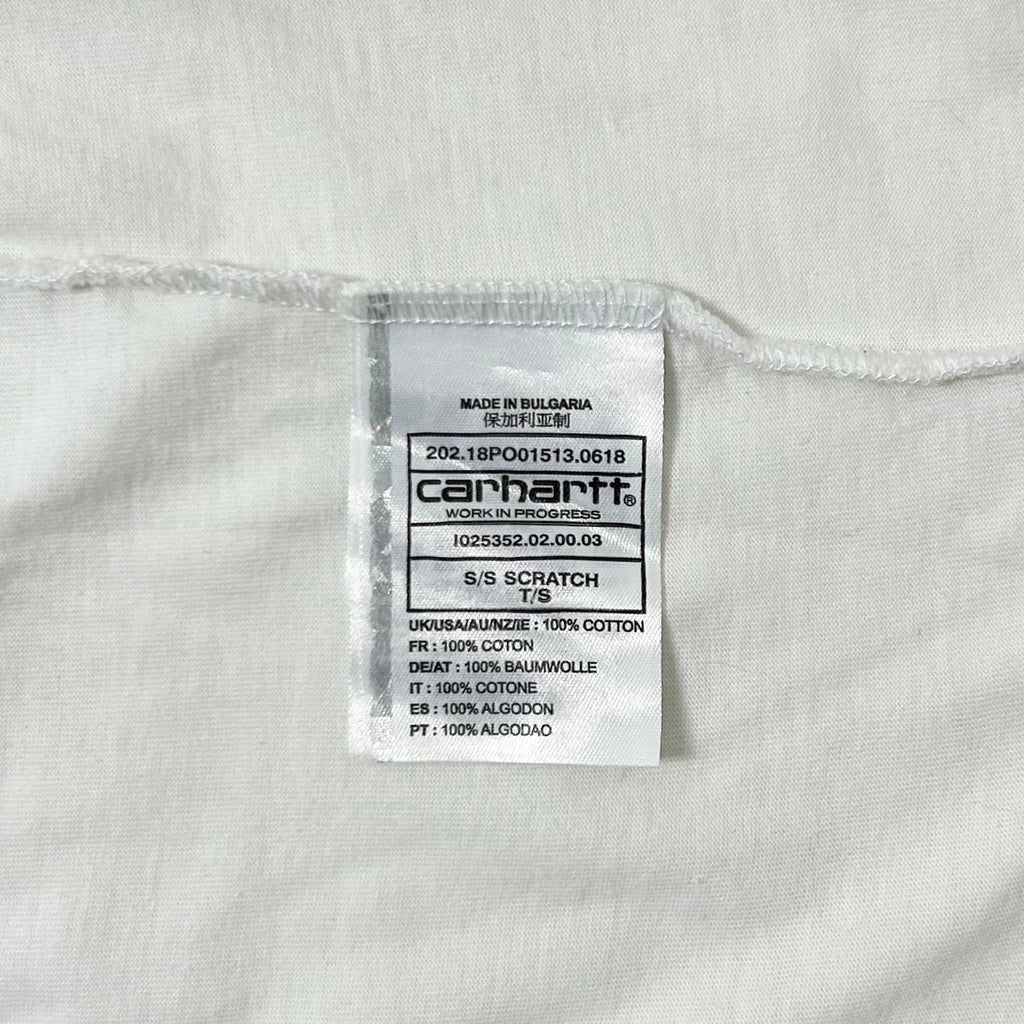 Carhartt WIP Scratch T-shirt in White Size Medium (Fits Large) - SOLD