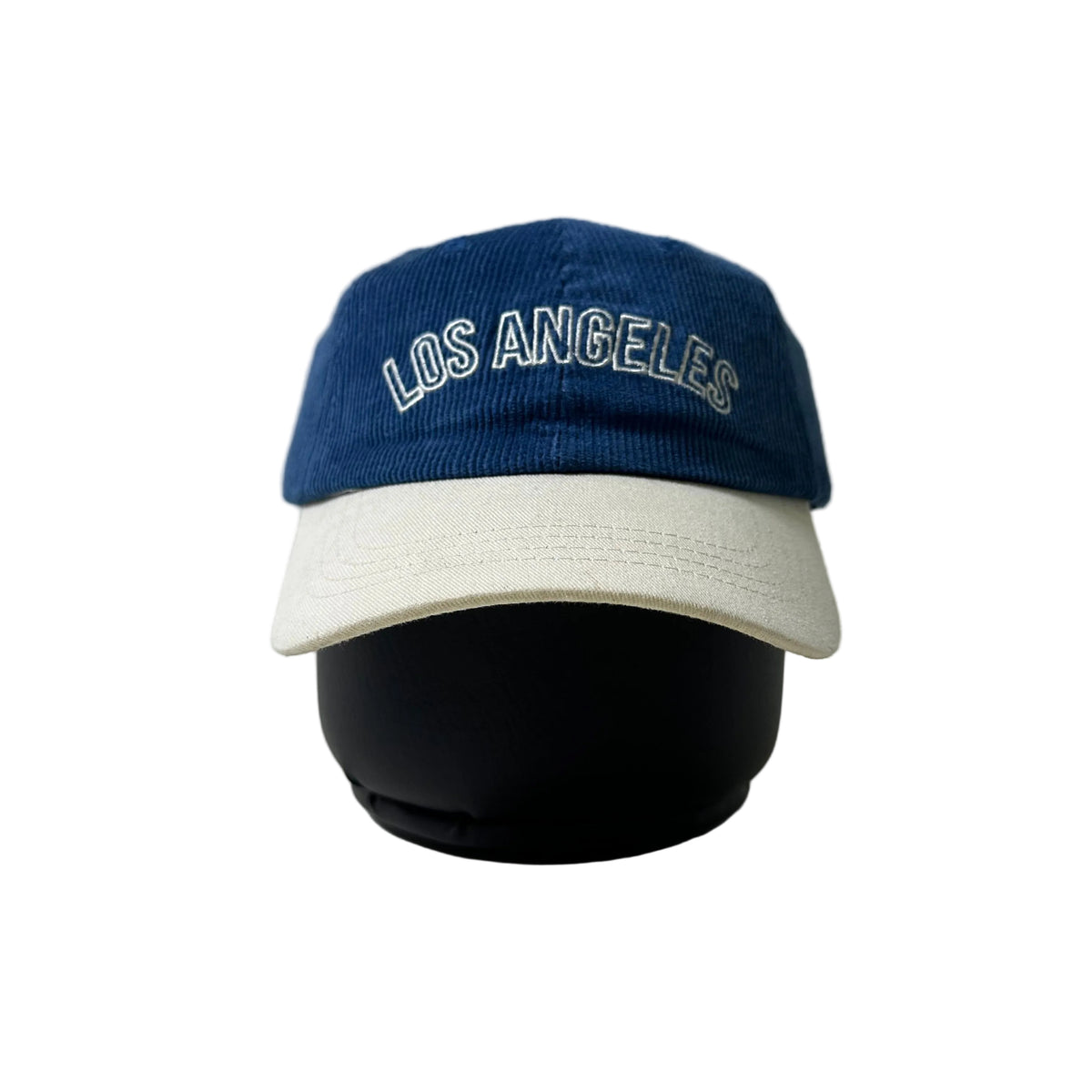 BRAND-NEW PULL&BEAR Los Angeles Corduroy Baseball Cap Two-tone (One Size)