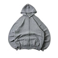 Vintage 90’s Russell Athletic Full-zip Hoodie Jacket in Gray (Size Large)